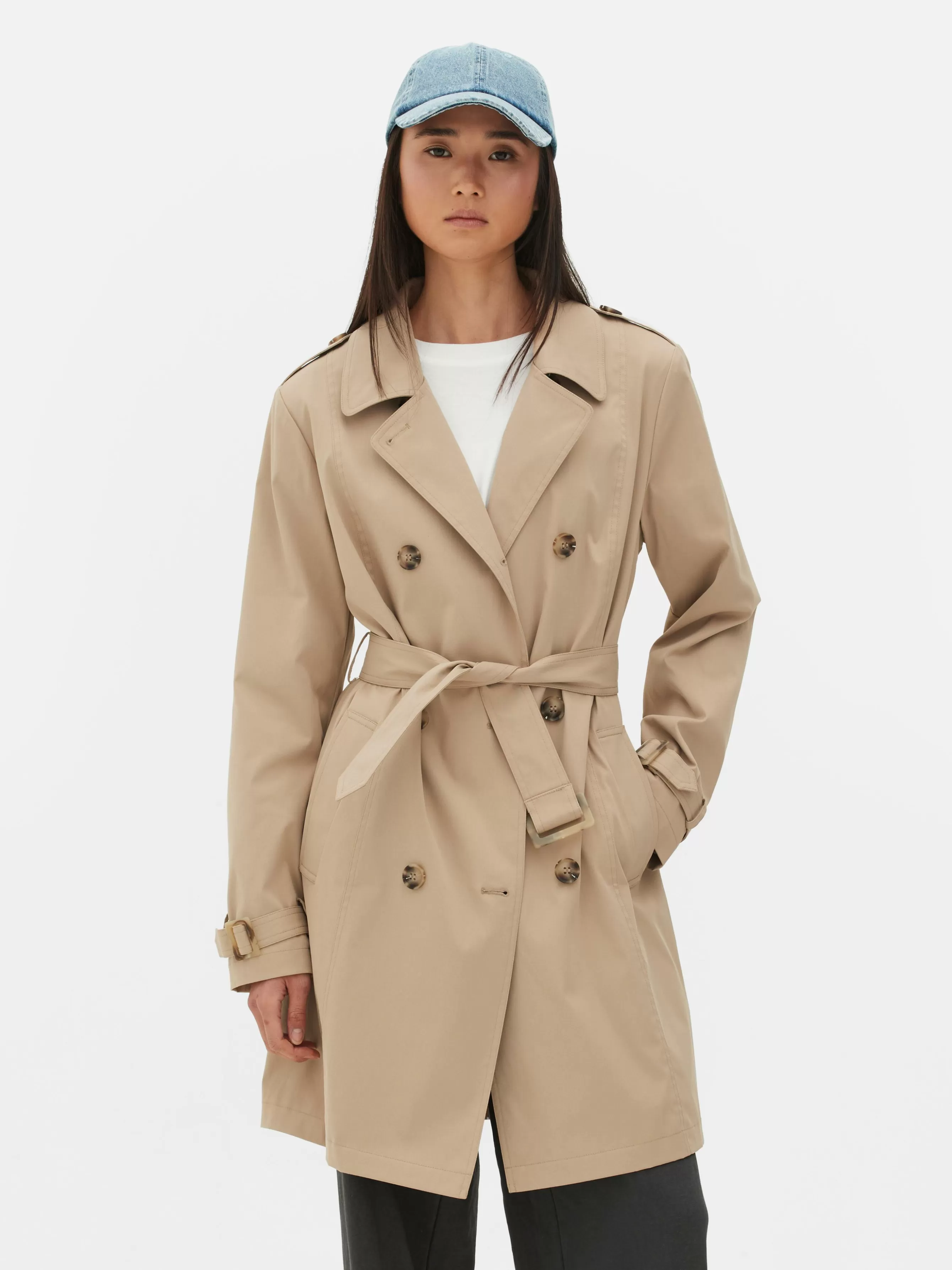 Fashion Primark Imperméable Croisé Classique Camel