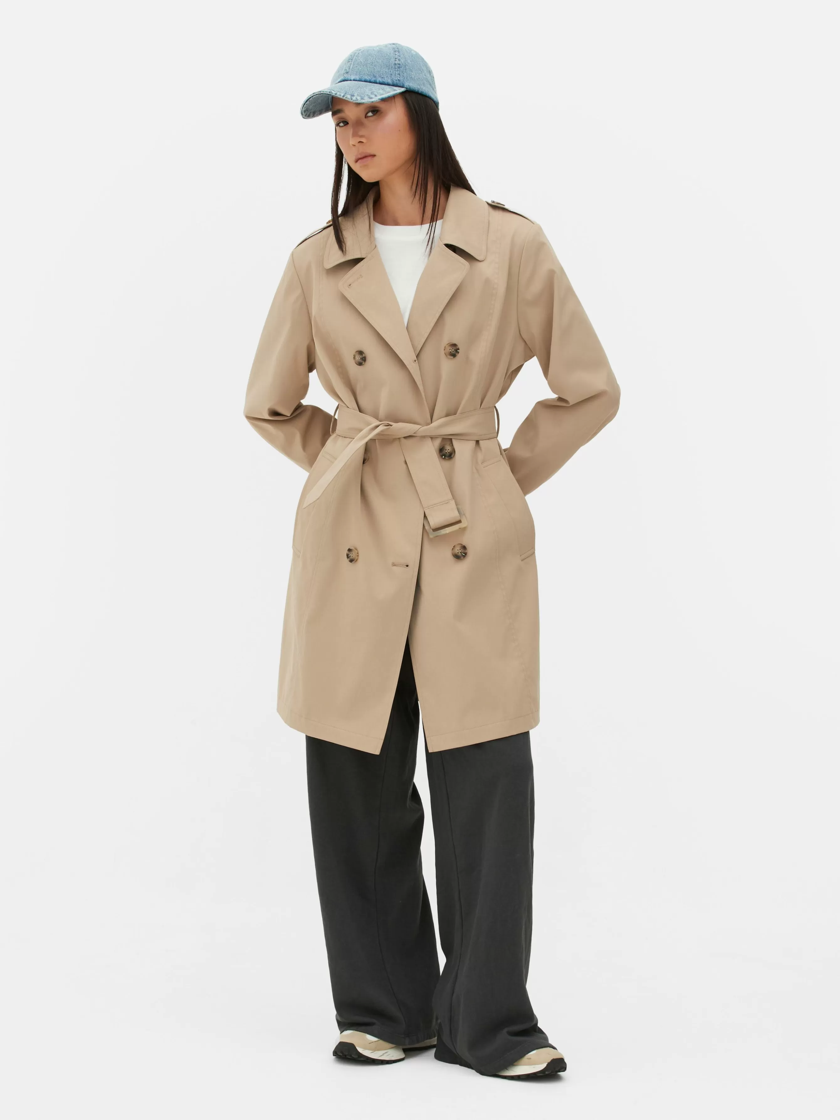 Fashion Primark Imperméable Croisé Classique Camel