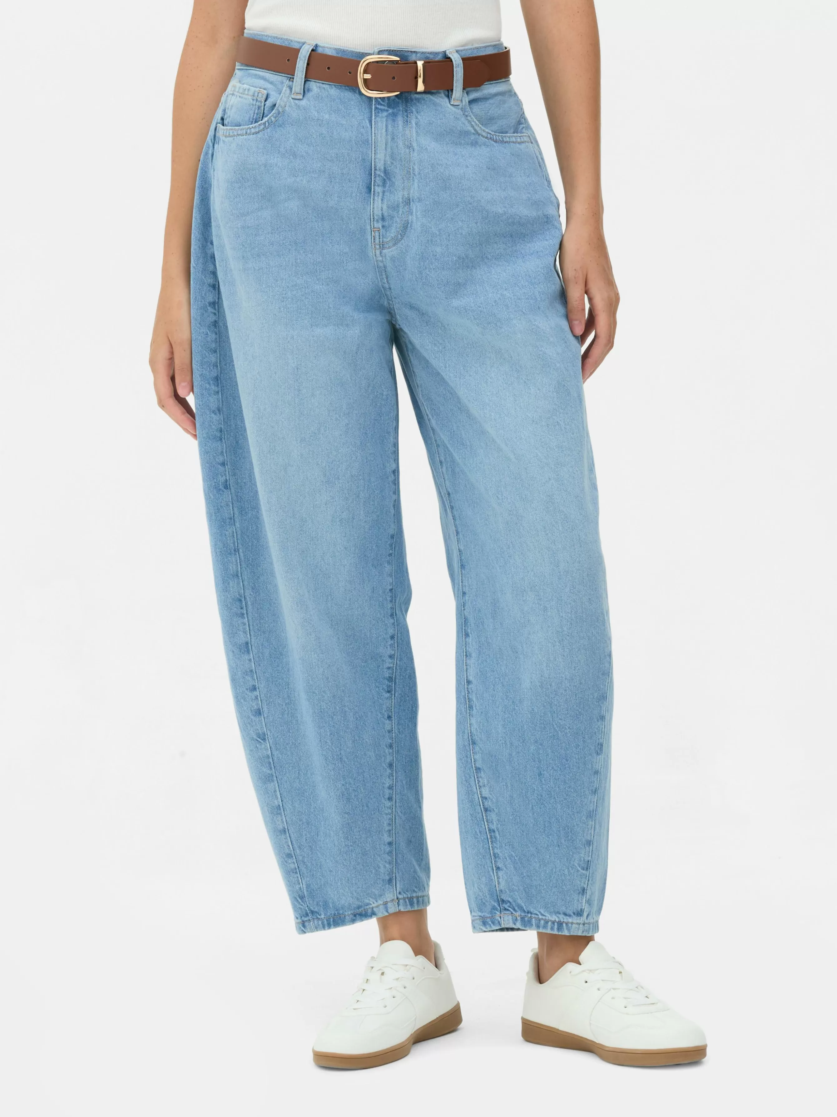 Best Primark Jean Denim Coupe Barrel Bleu clair