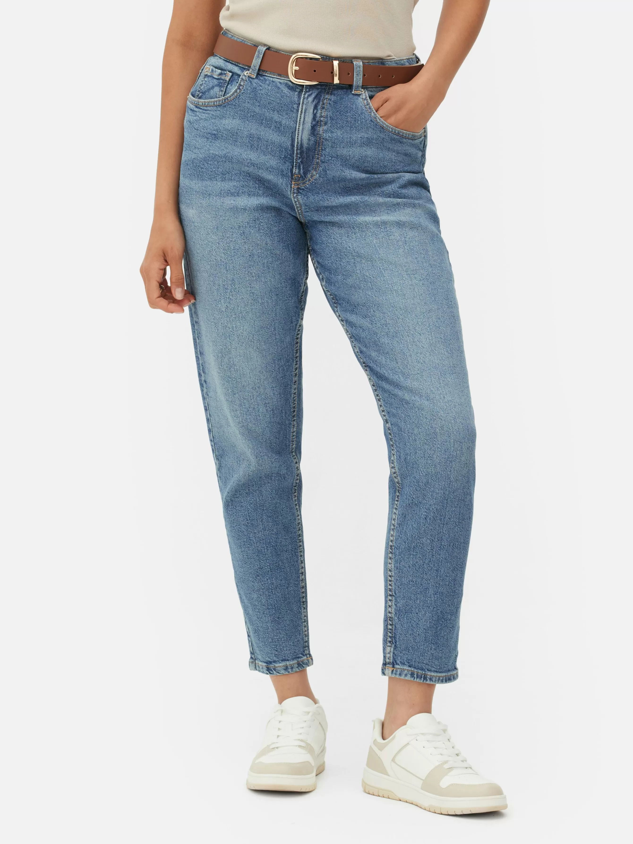 Cheap Primark Jean Denim Coupe Mom Bleu moyen