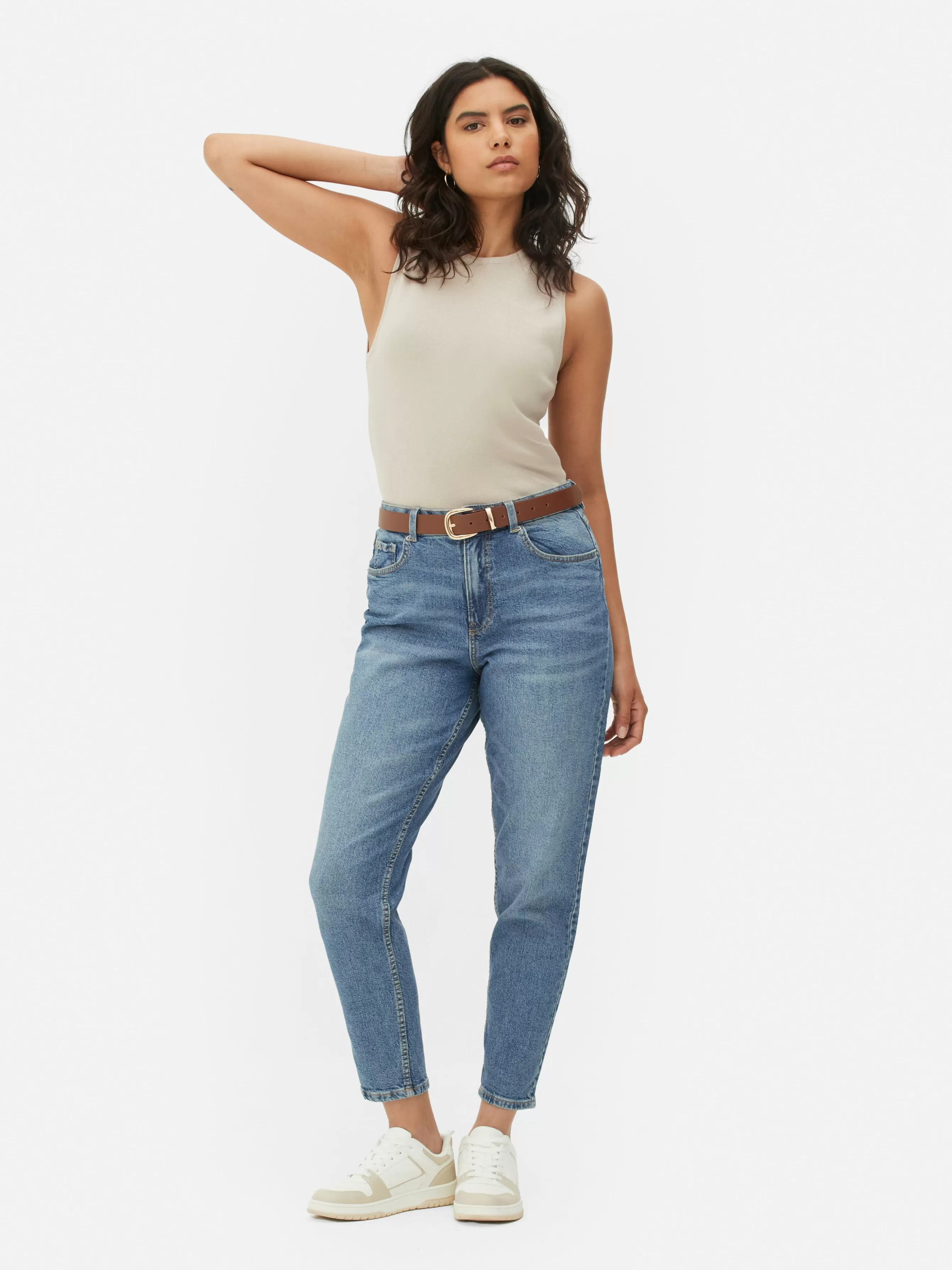 Cheap Primark Jean Denim Coupe Mom Bleu moyen