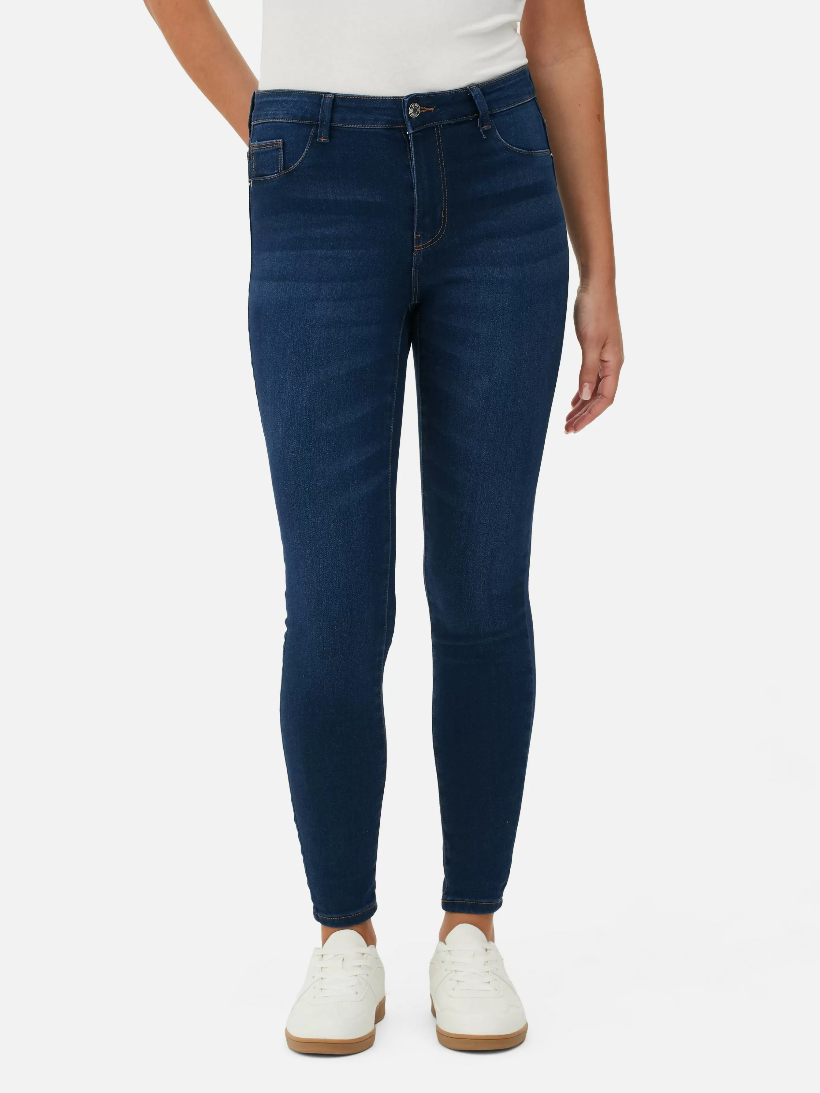 Cheap Primark Jean Skinny Taille Mi-haute Essential Bleu indigo