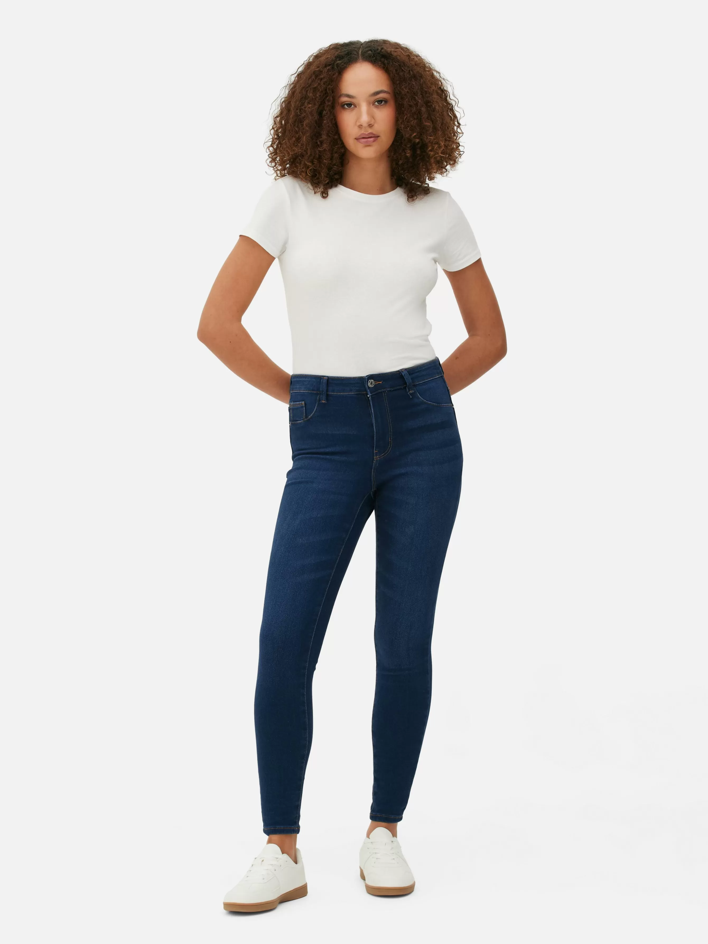 Cheap Primark Jean Skinny Taille Mi-haute Essential Bleu indigo