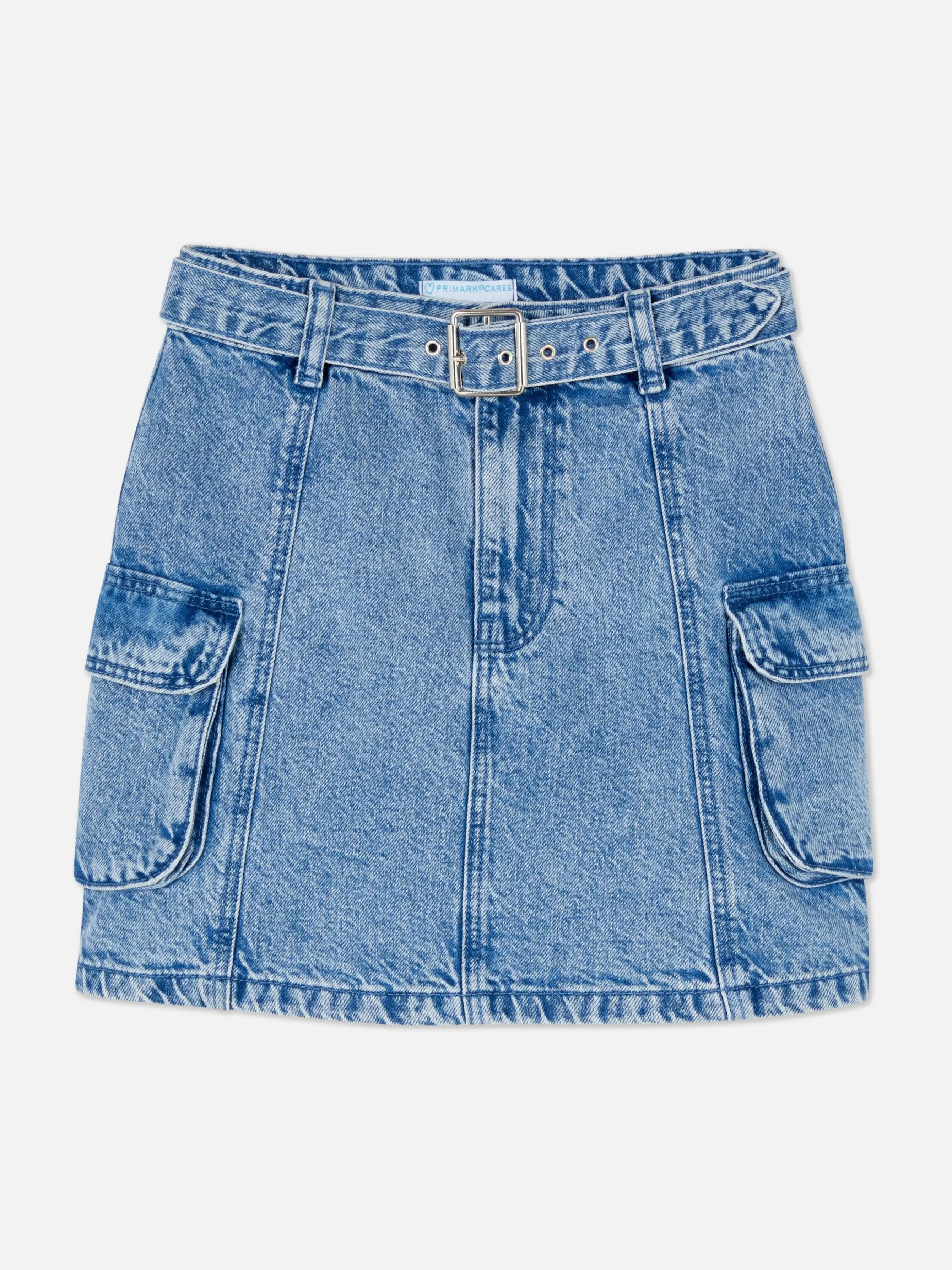 Sale Primark Jupe Cargo En Denim Bleu moyen