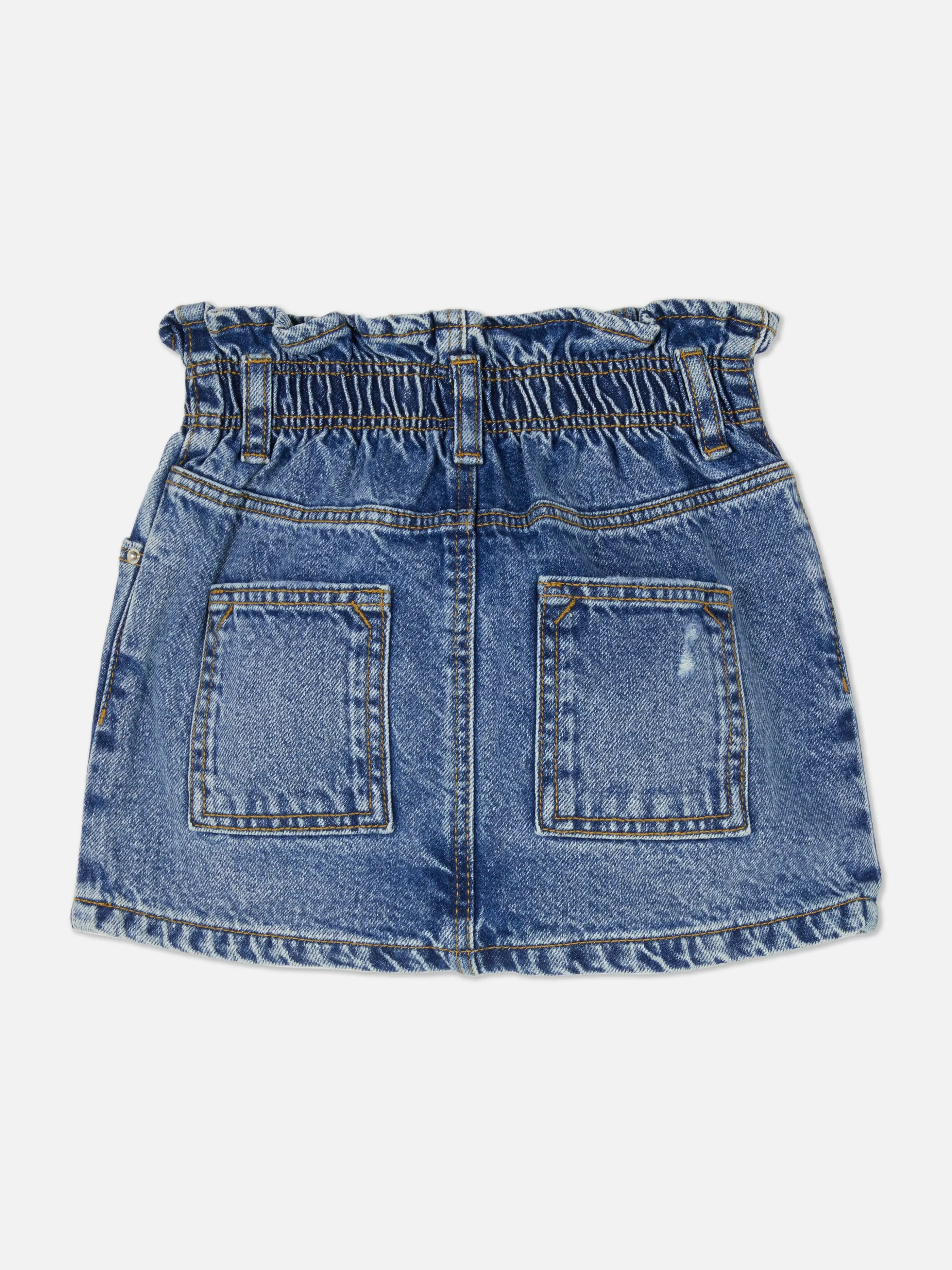 Flash Sale Primark Jupe En Jean à Taille Froncée Effet Vieilli Bleu