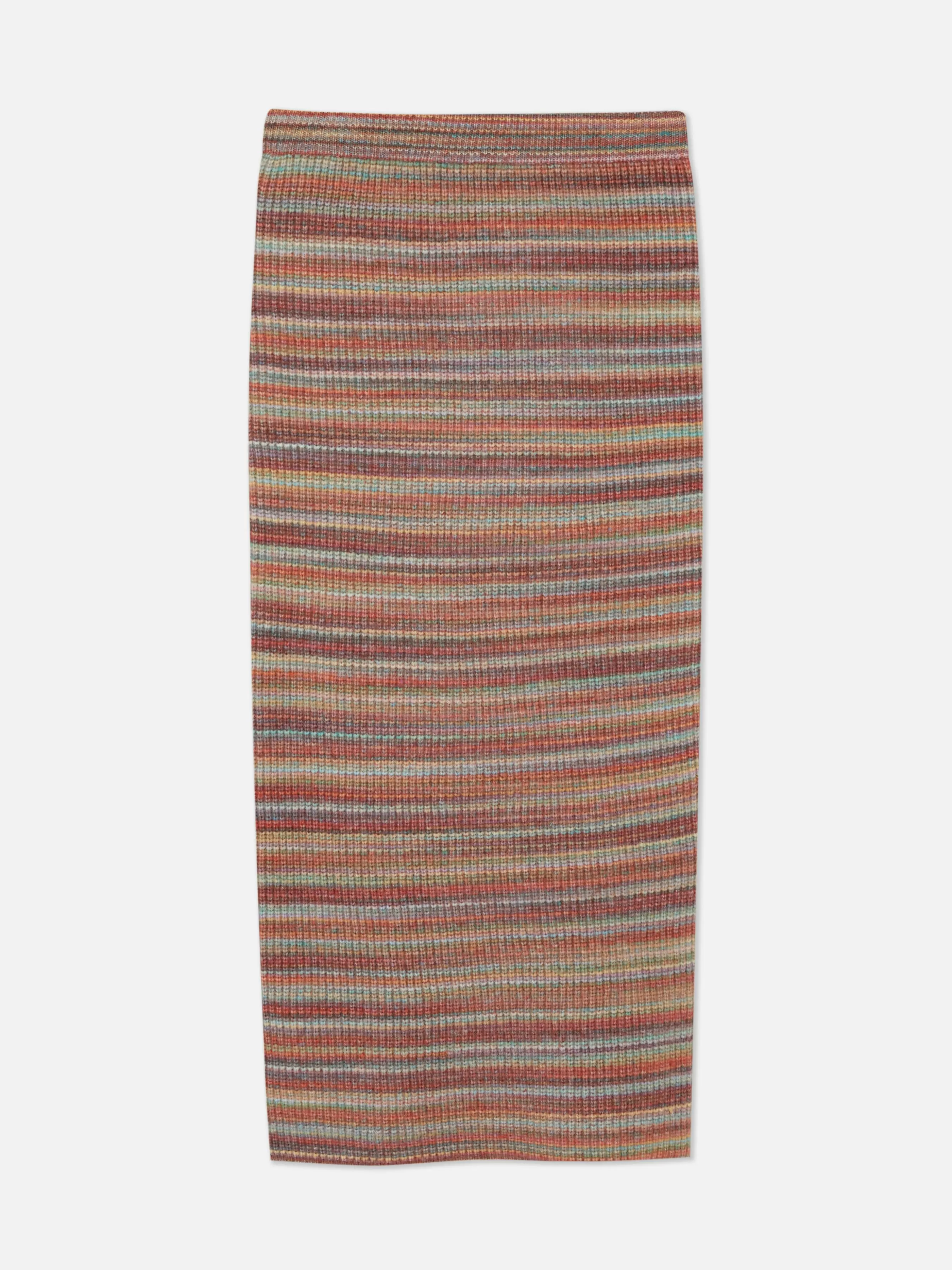 Cheap Primark Jupe Mi-longue En Tricot Rayé Rita Ora à Coordonner Multicolore