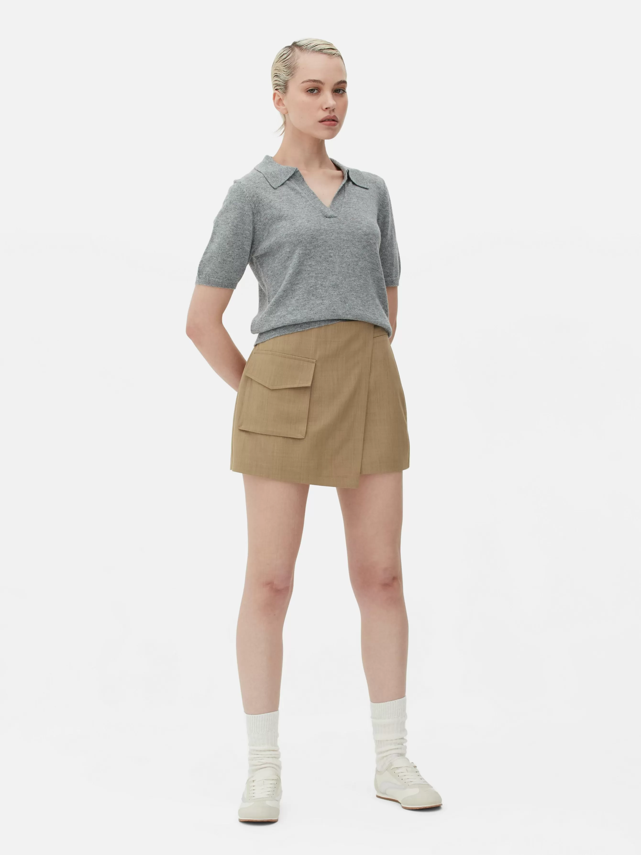 Flash Sale Primark Jupe-short Utilitaire à Poche Cargo Camel