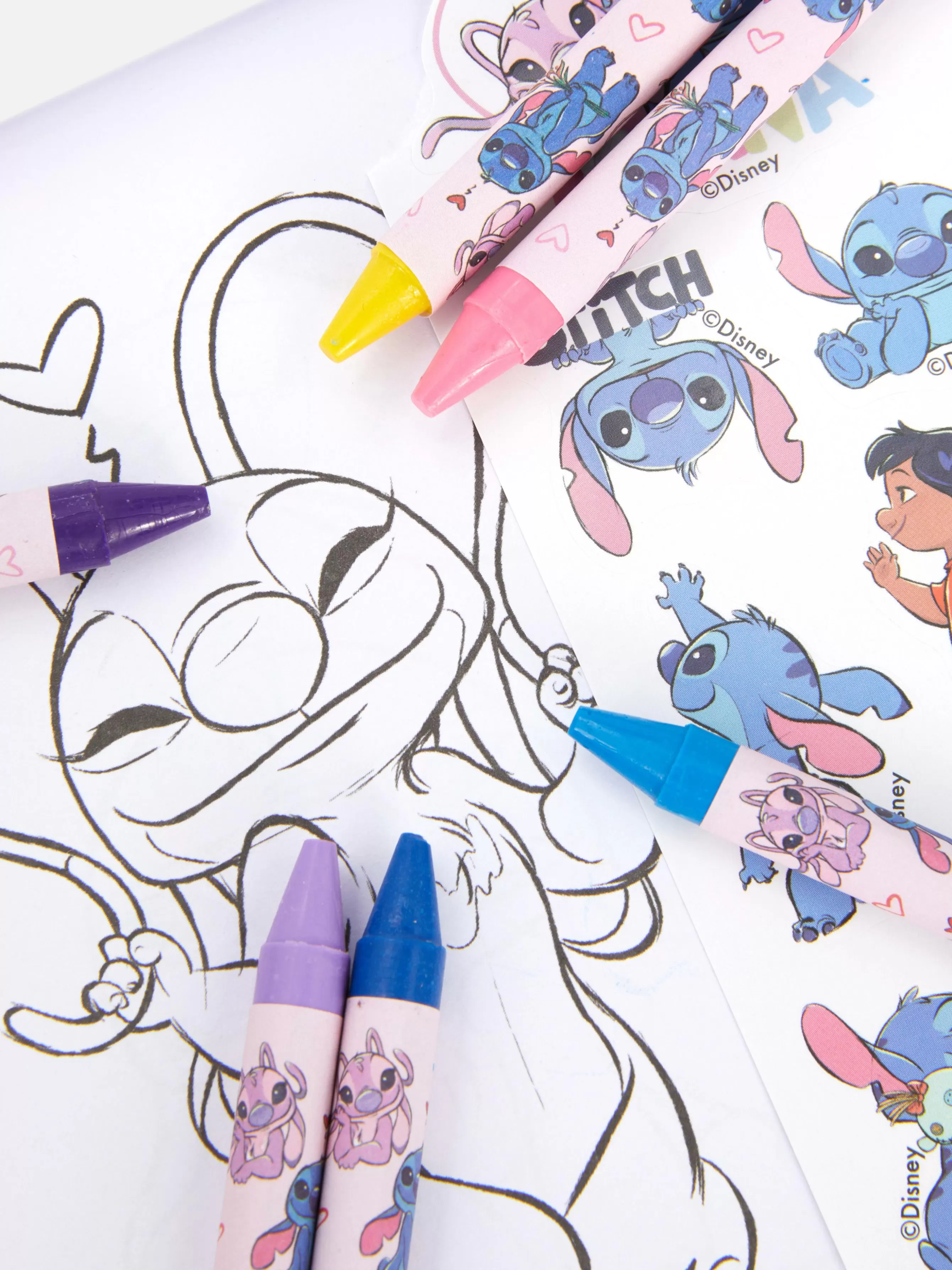 Store Primark Kit De Coloriage à Emporter Disney Stitch Et Angel Bleu