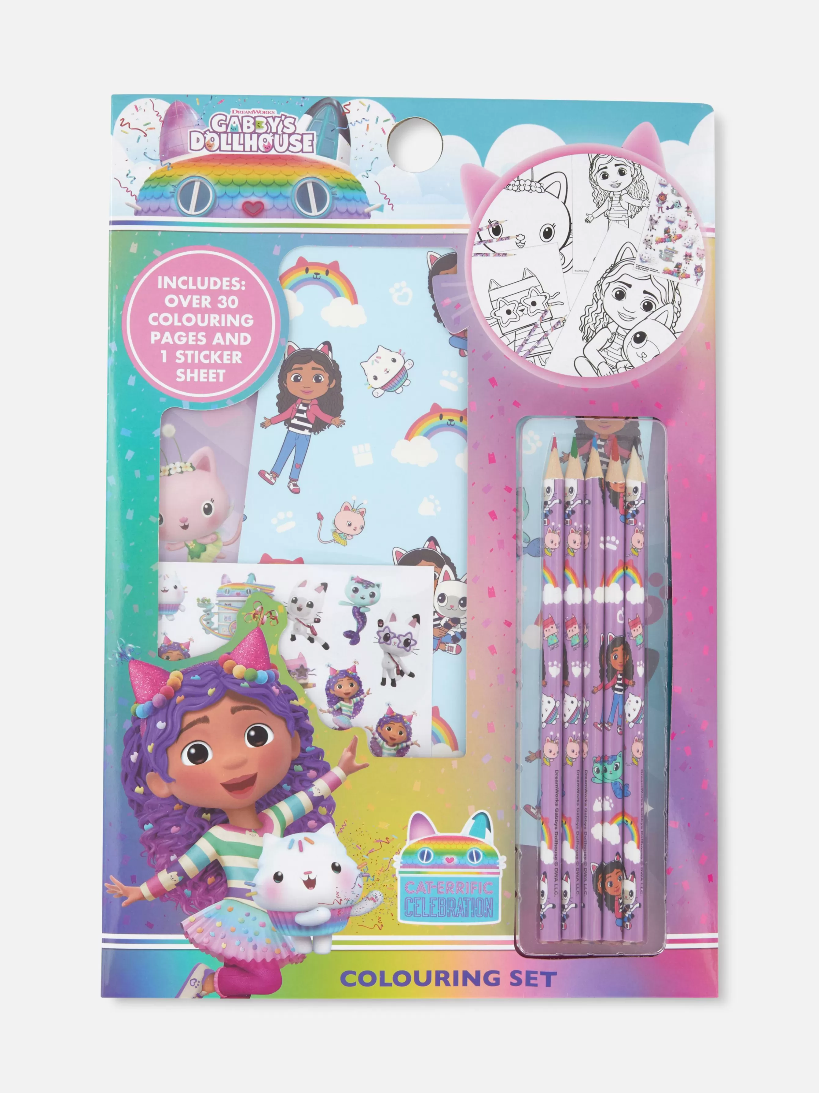 Shop Primark Kit De Coloriage Gabby Et La Maison Magique Multicolore