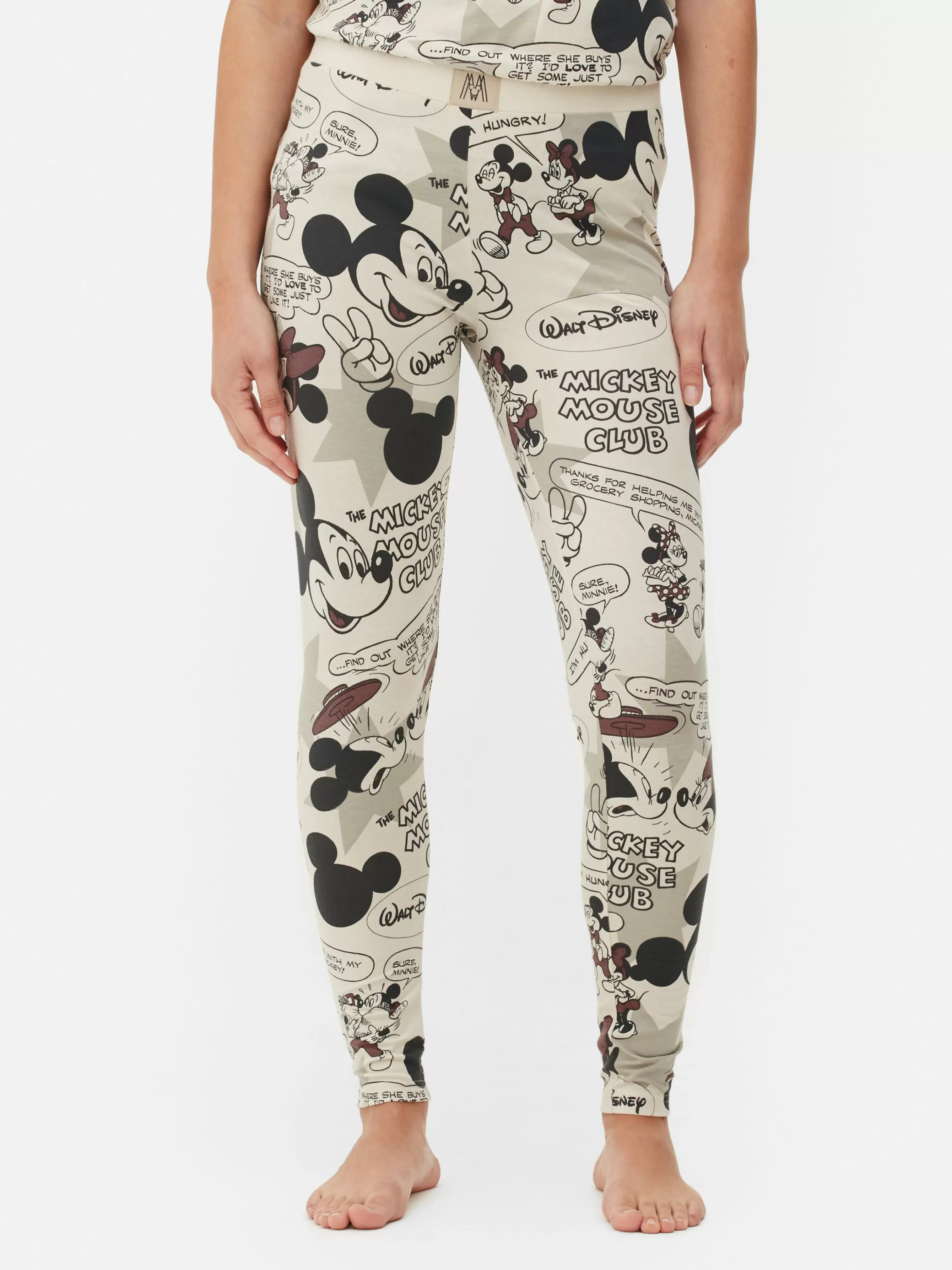 Online Primark Legging De Pyjama à Motif Rétro Disney Mickey Mouse Taupe