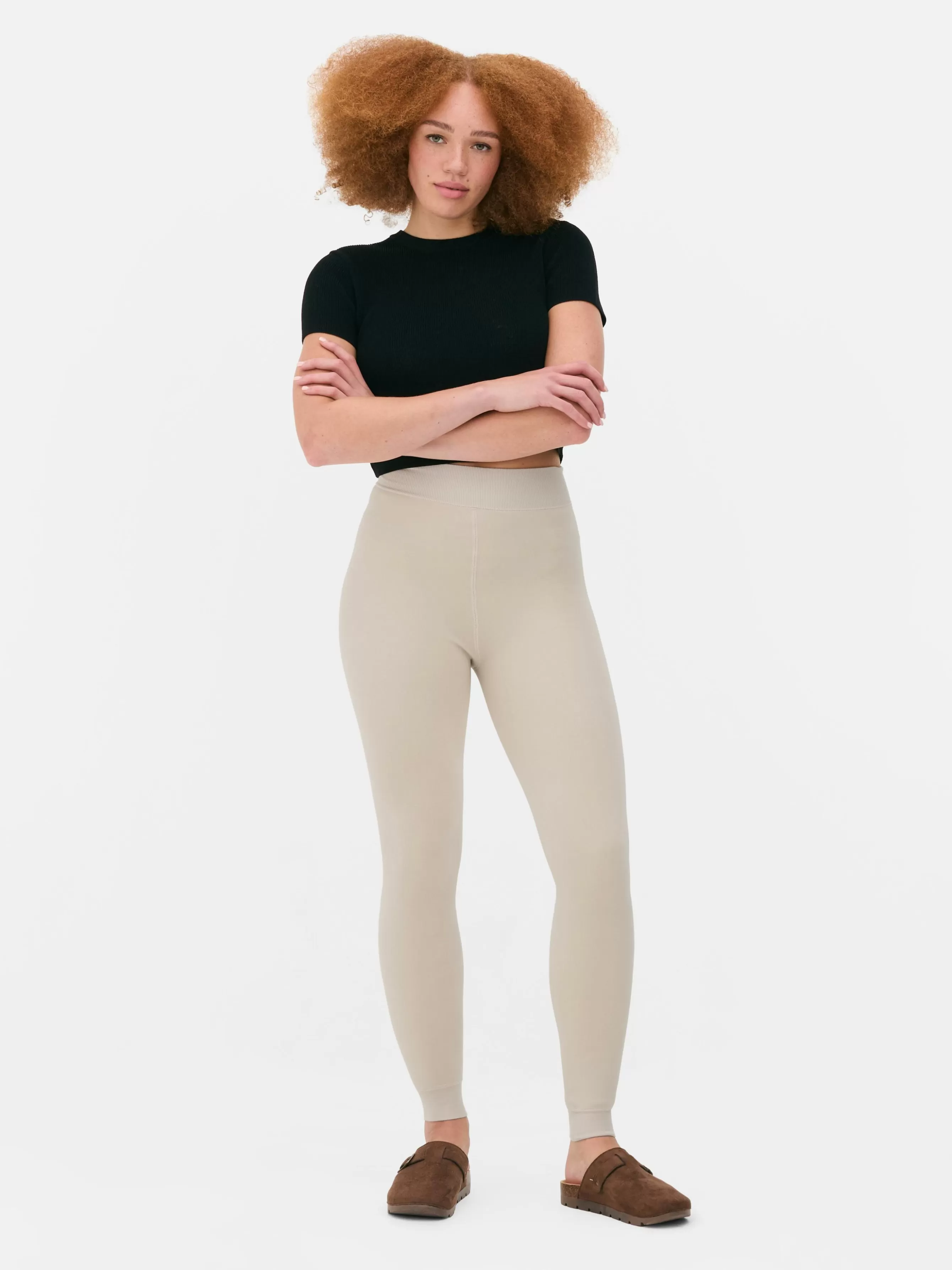 Online Primark Legging En Velours à Doublure Duveteuse Sable