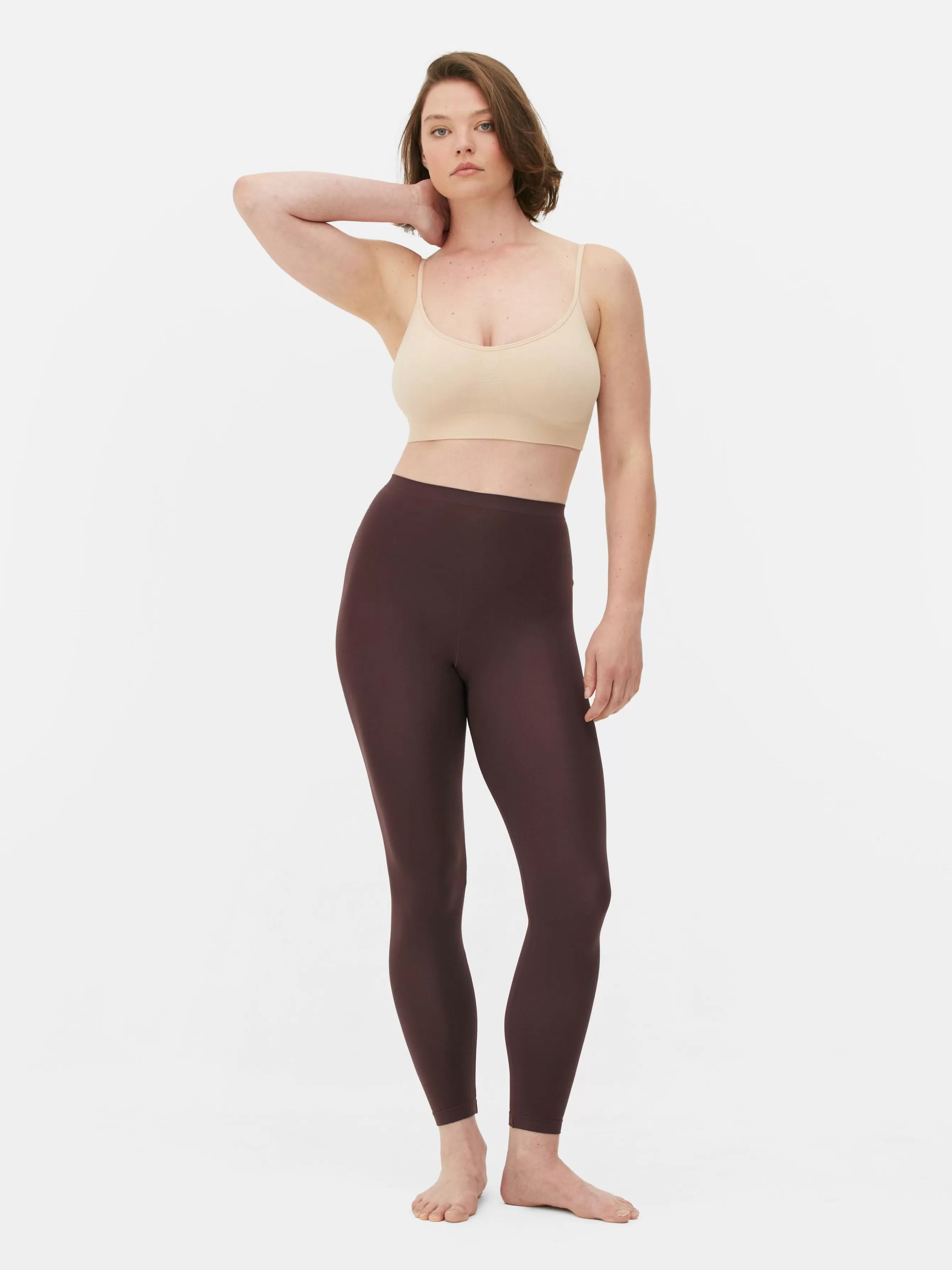 Clearance Primark Legging Gainant Sans Couture Figue