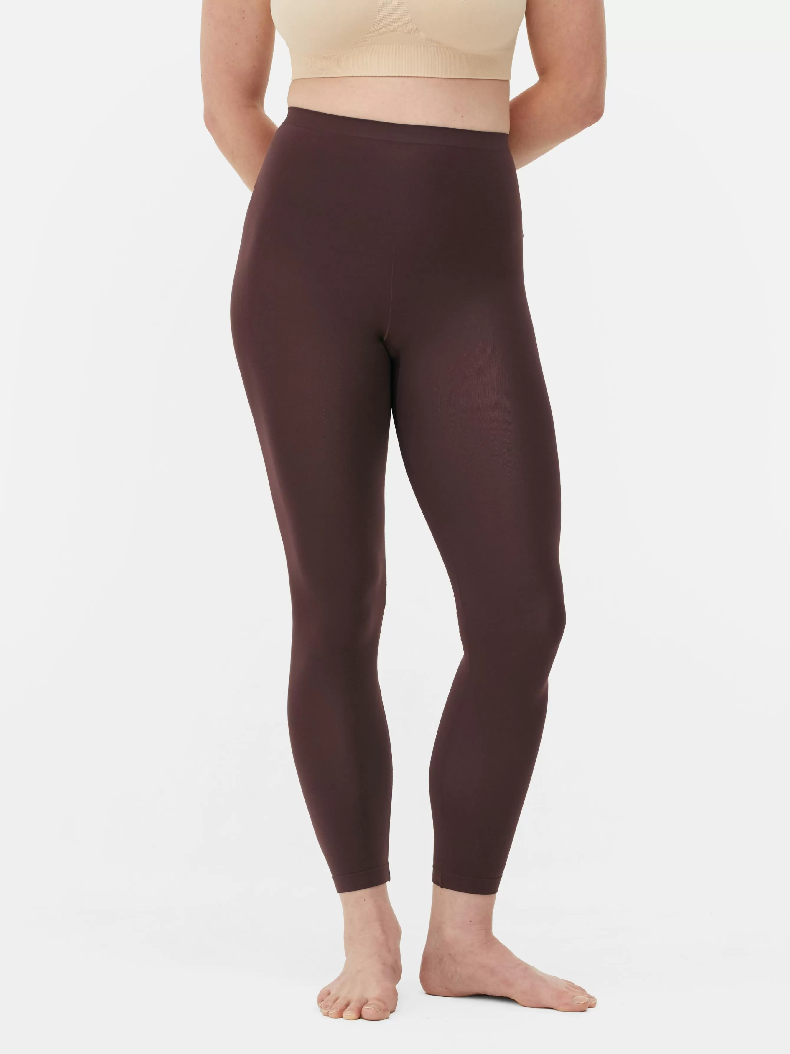 Clearance Primark Legging Gainant Sans Couture Figue