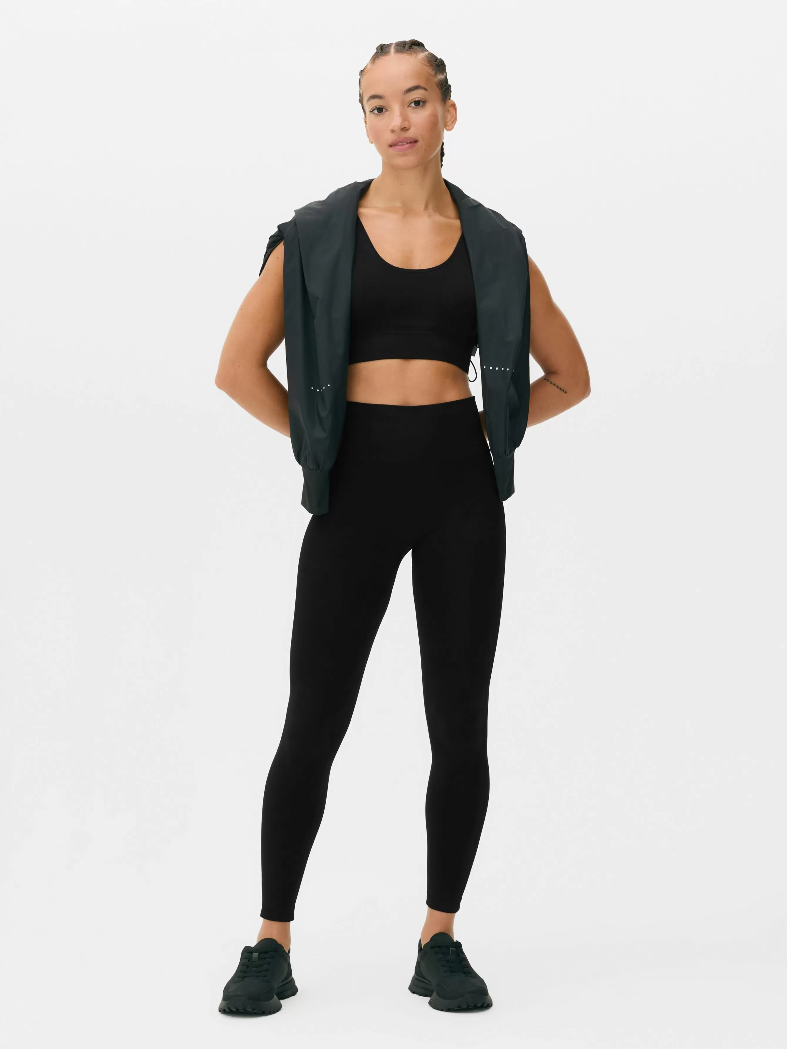 Shop Primark Legging Long De Sport Sans Couture Noir