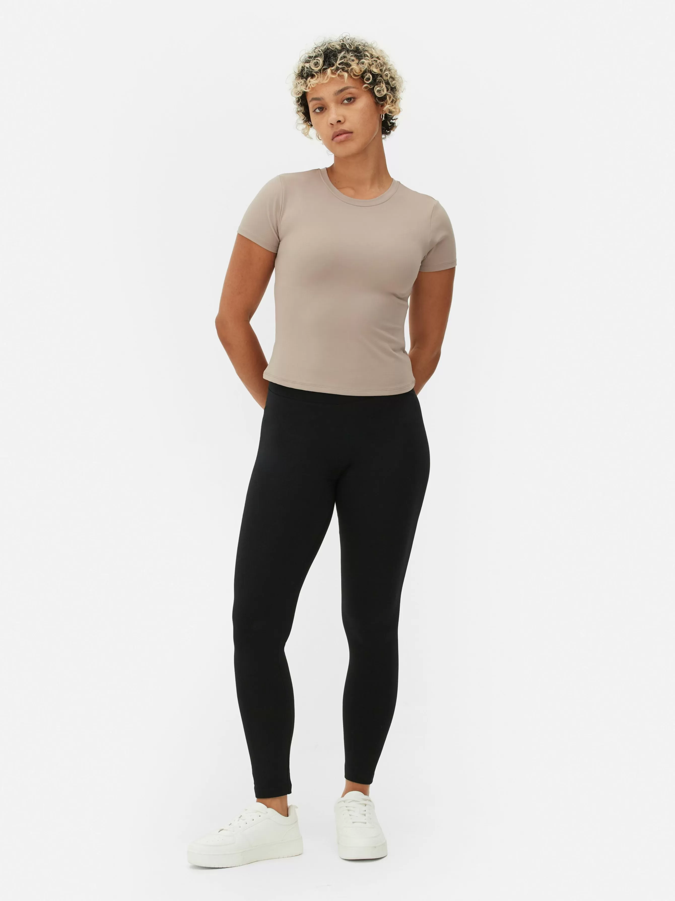 Online Primark Legging Taille Haute En Jersey Noir