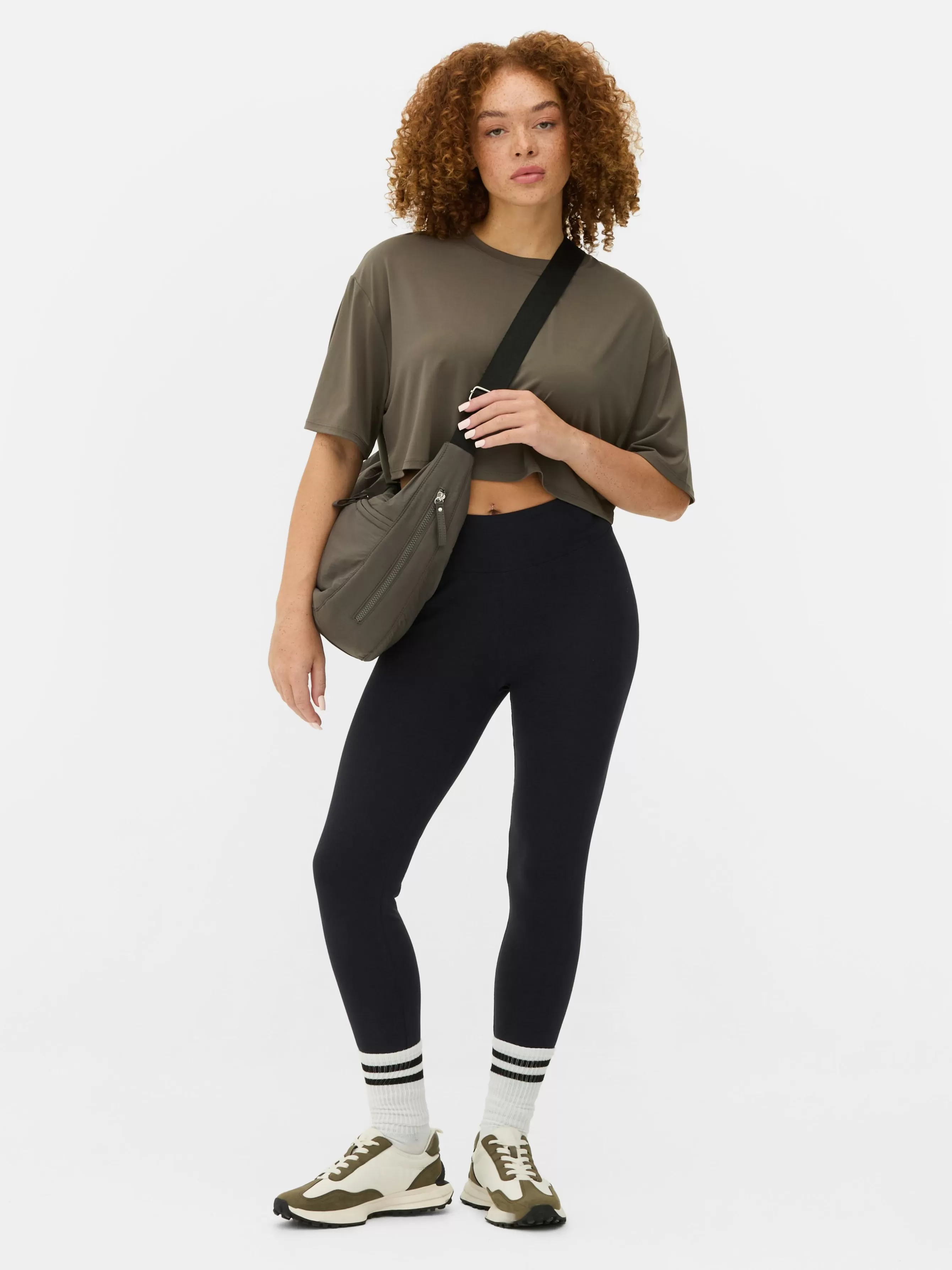 Online Primark Legging Taille Haute En Jersey Bleu marine