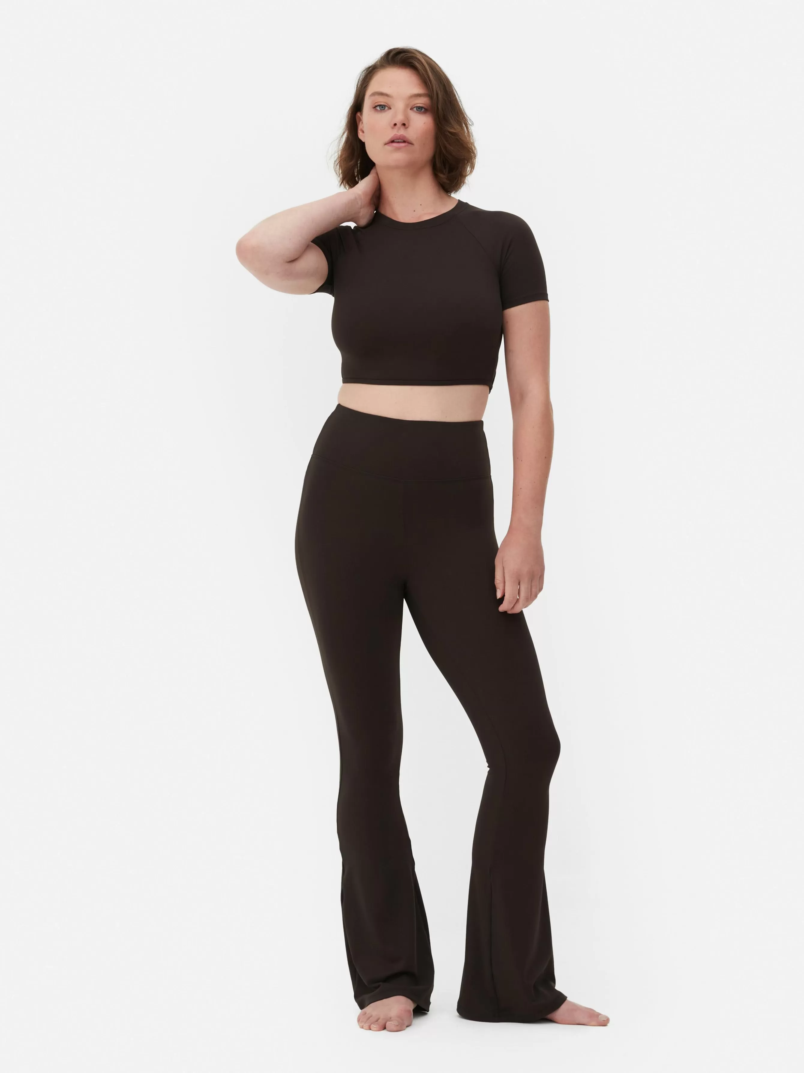 Outlet Primark Legging évasé En Tissu Ultra-doux Rita Ora Chocolat