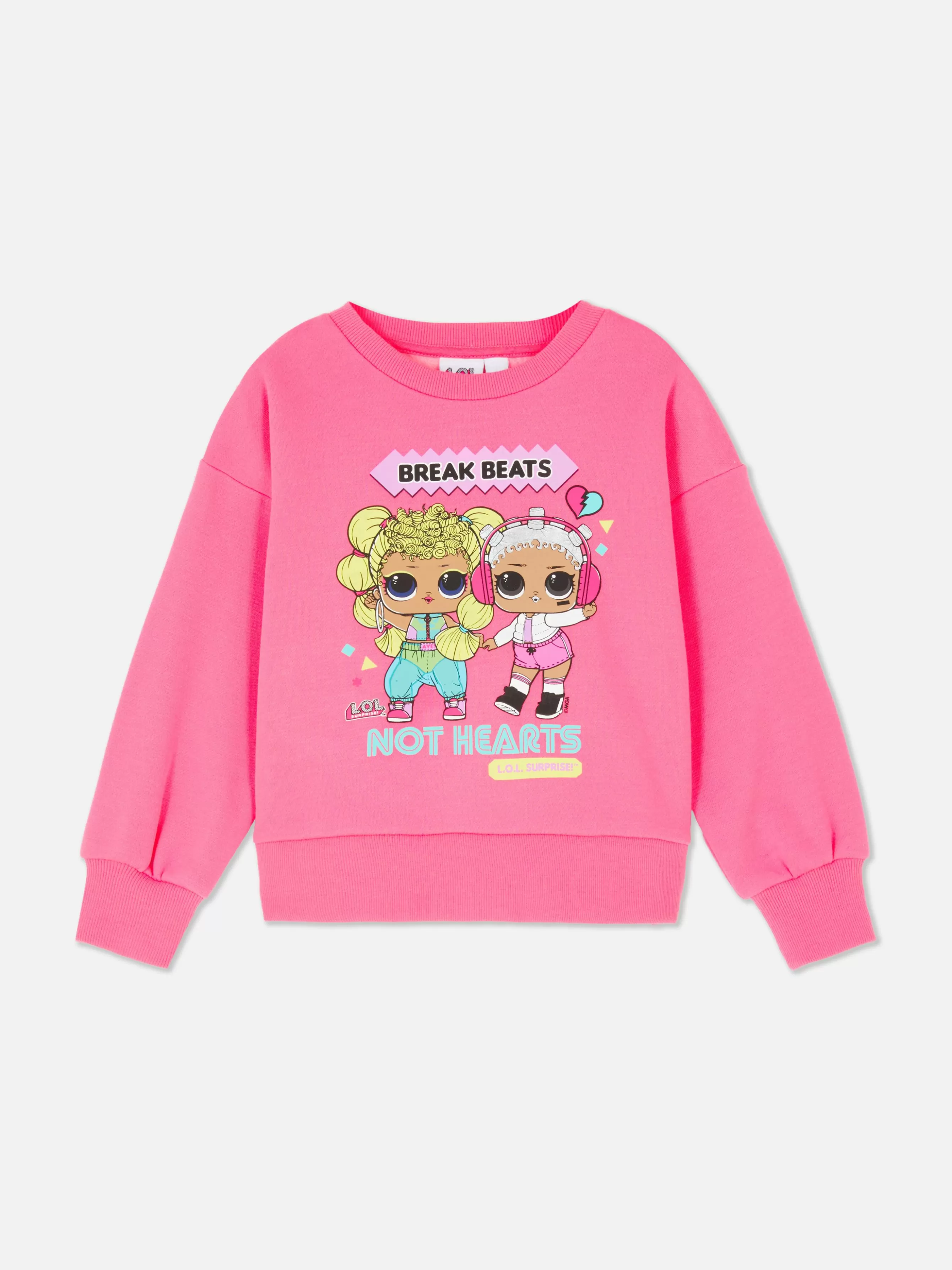 Shop Primark LOL ! Sweat-shirt Graphique Surprise Rose vif