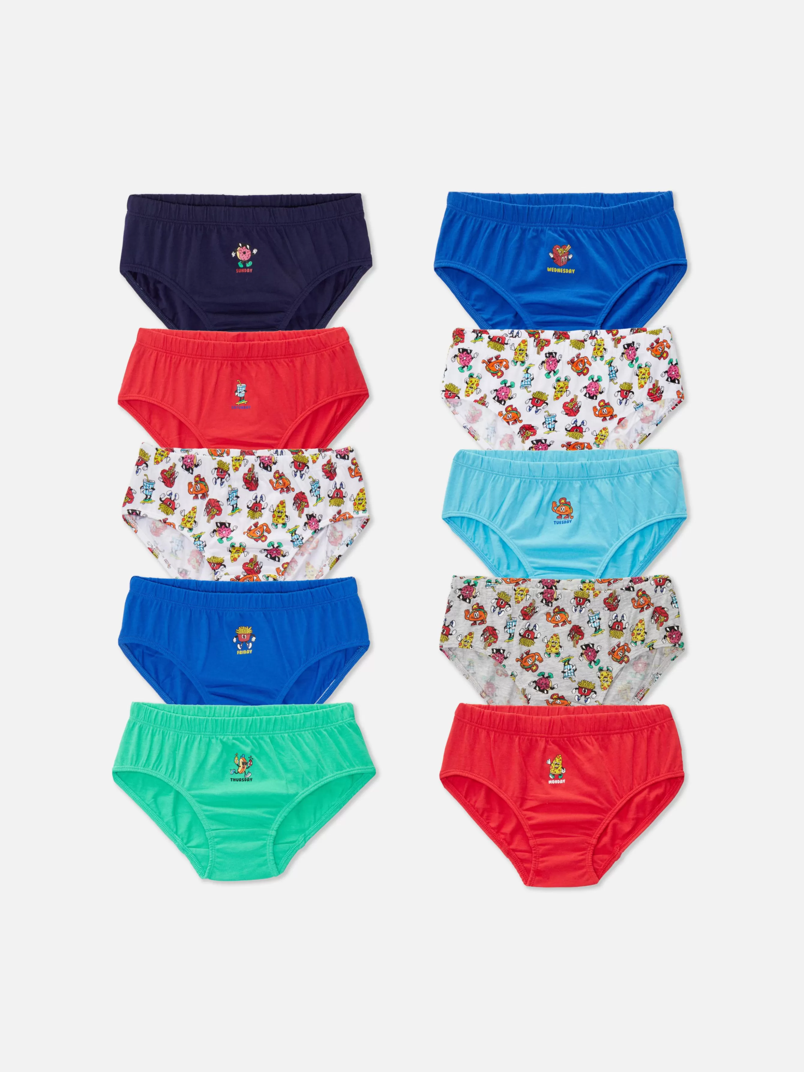 Shop Primark Lot De 10 Slips à Imprimé Nourriture Multicolore