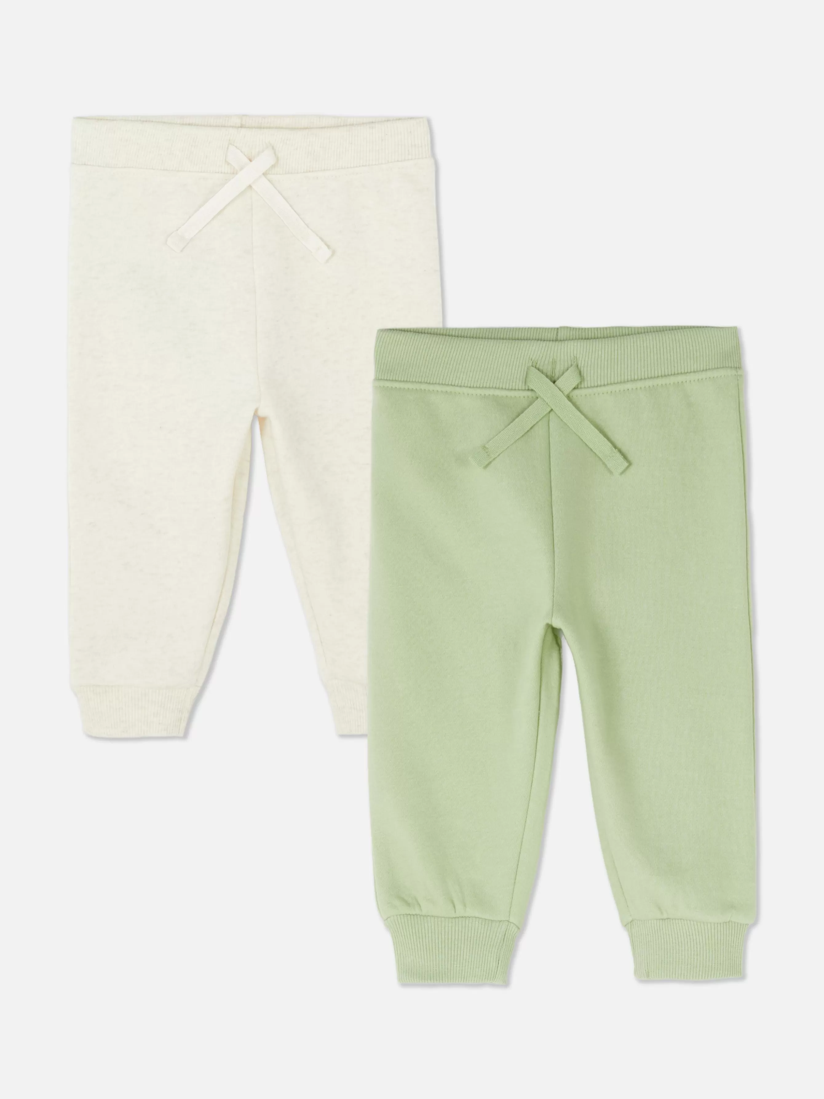 Best Primark Lot De 2 Bas De Jogging à Revers Avec Cordon De Serrage Écru