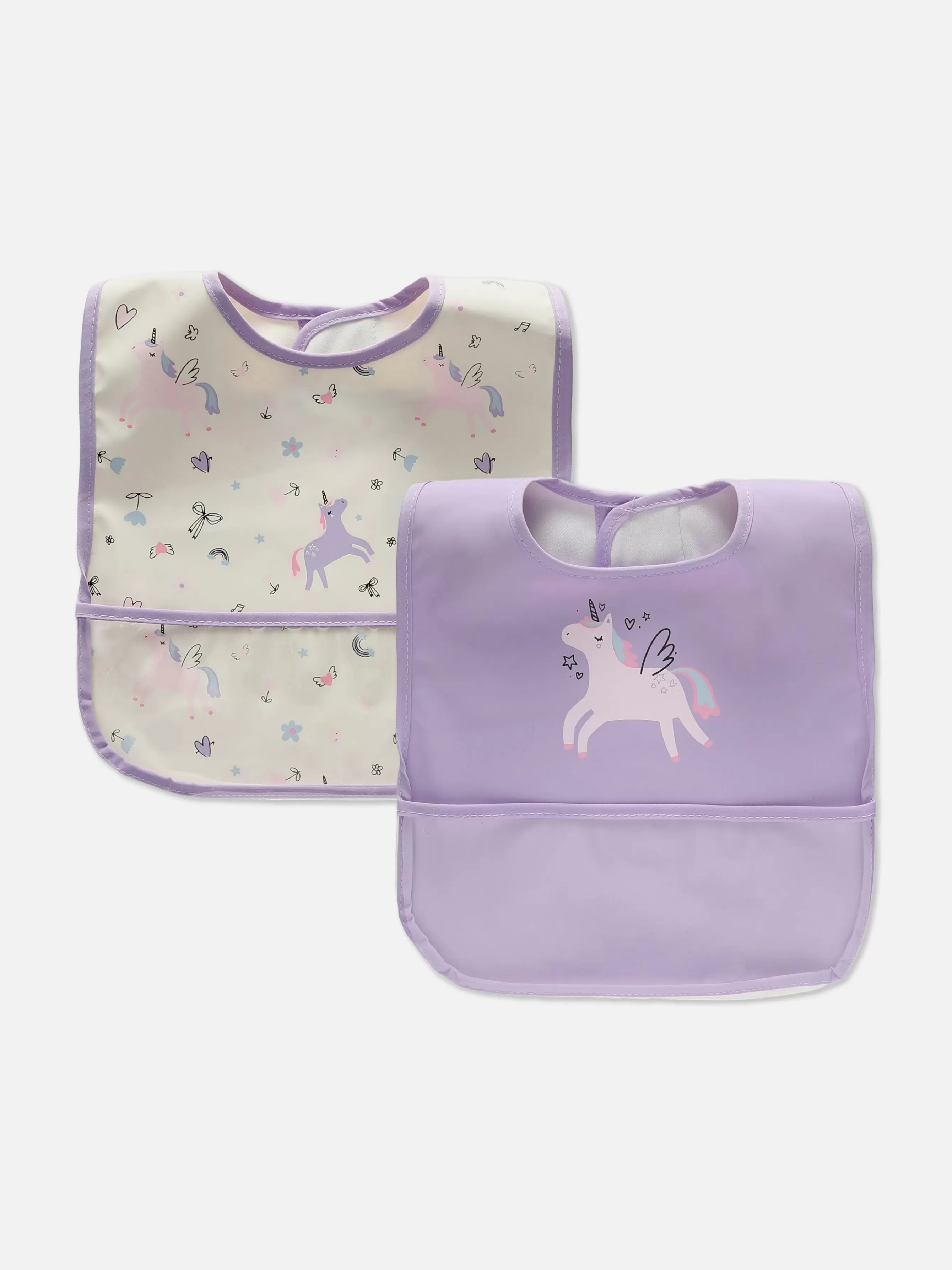 Best Primark Lot De 2 Bavoirs Licorne Tour De Cou Violet