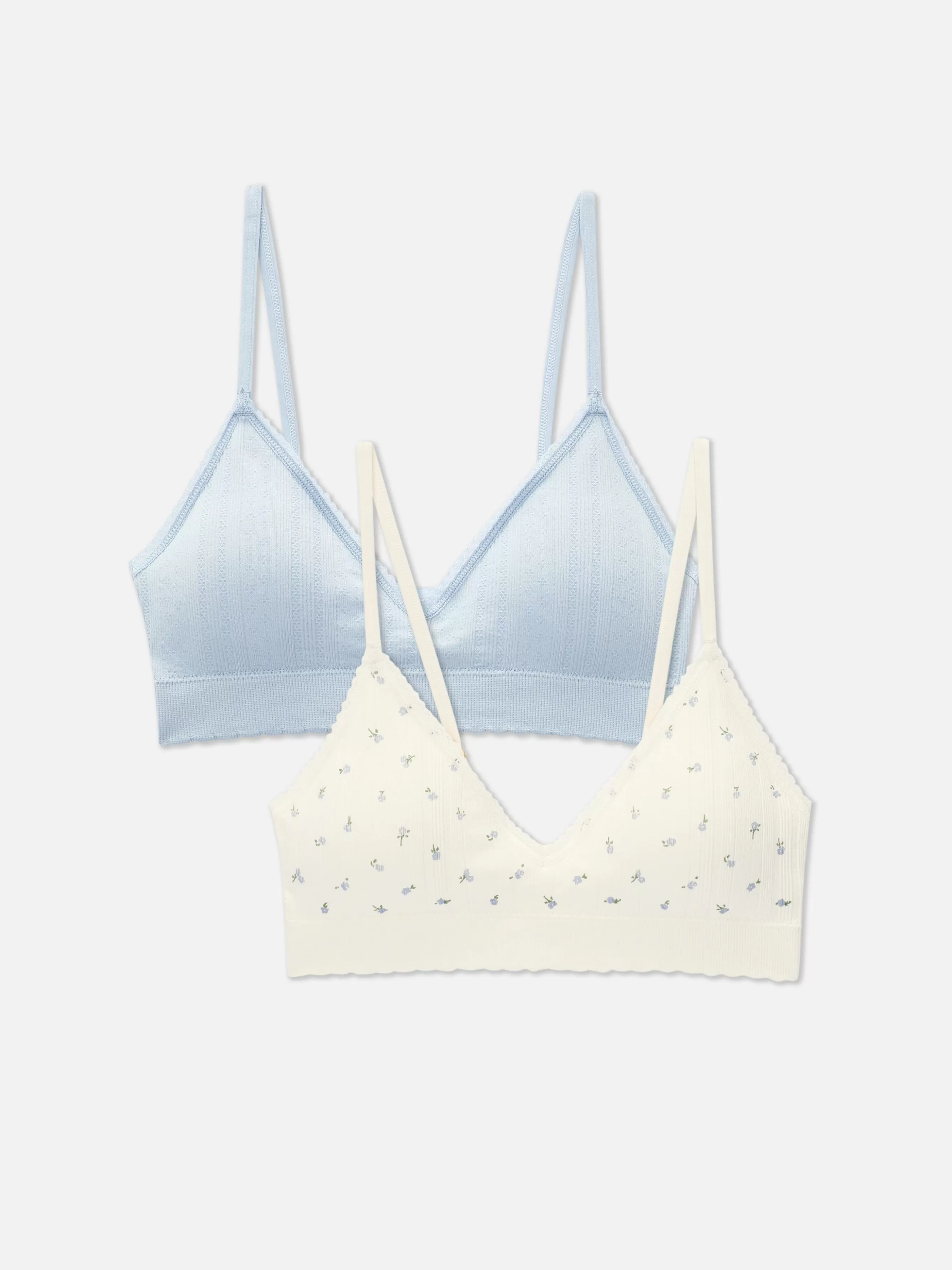 Store Primark Lot De 2 Brassières Triangle Sans Coutures Bleu