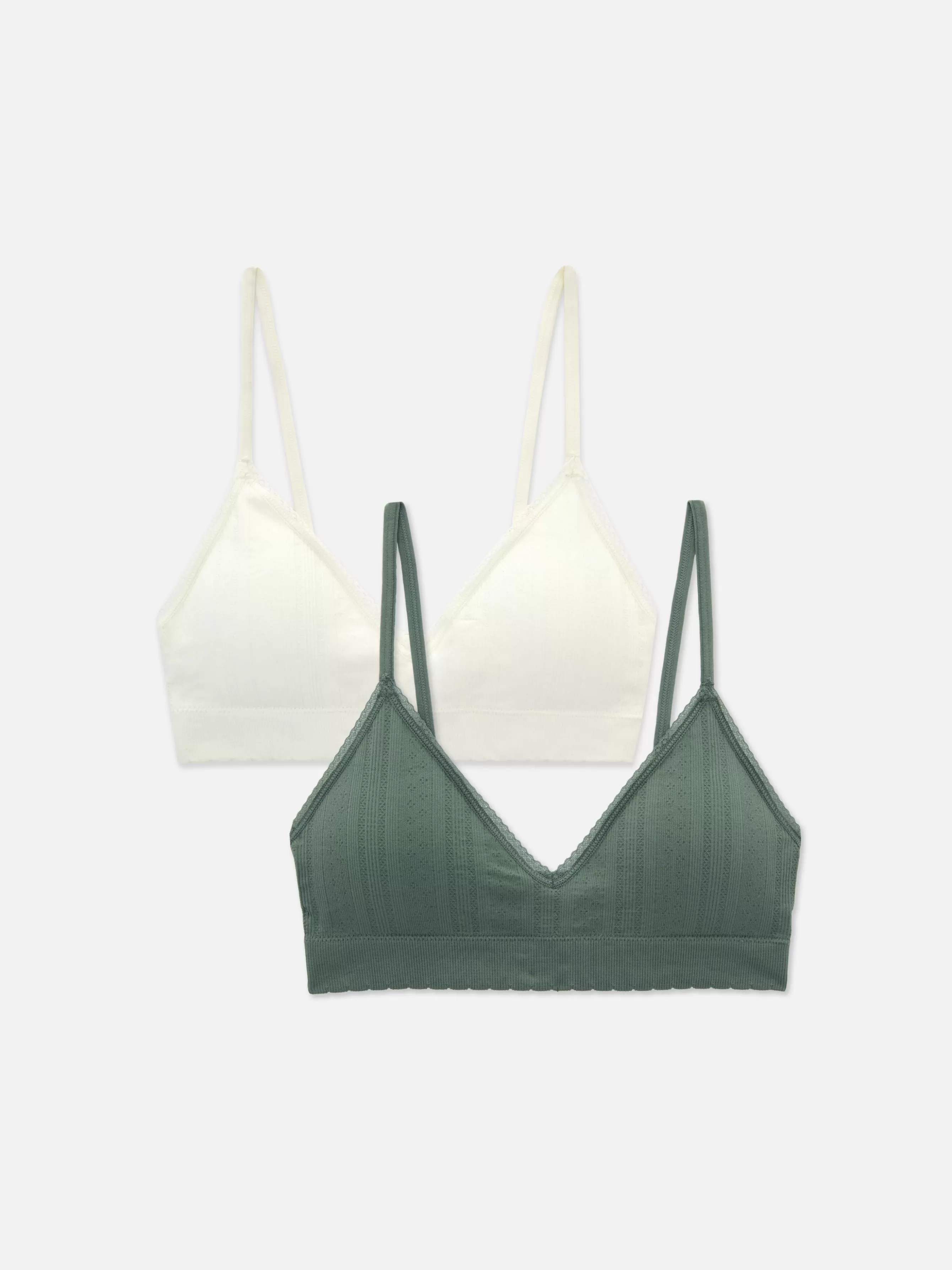 Online Primark Lot De 2 Brassières Triangle Sans Coutures Vert