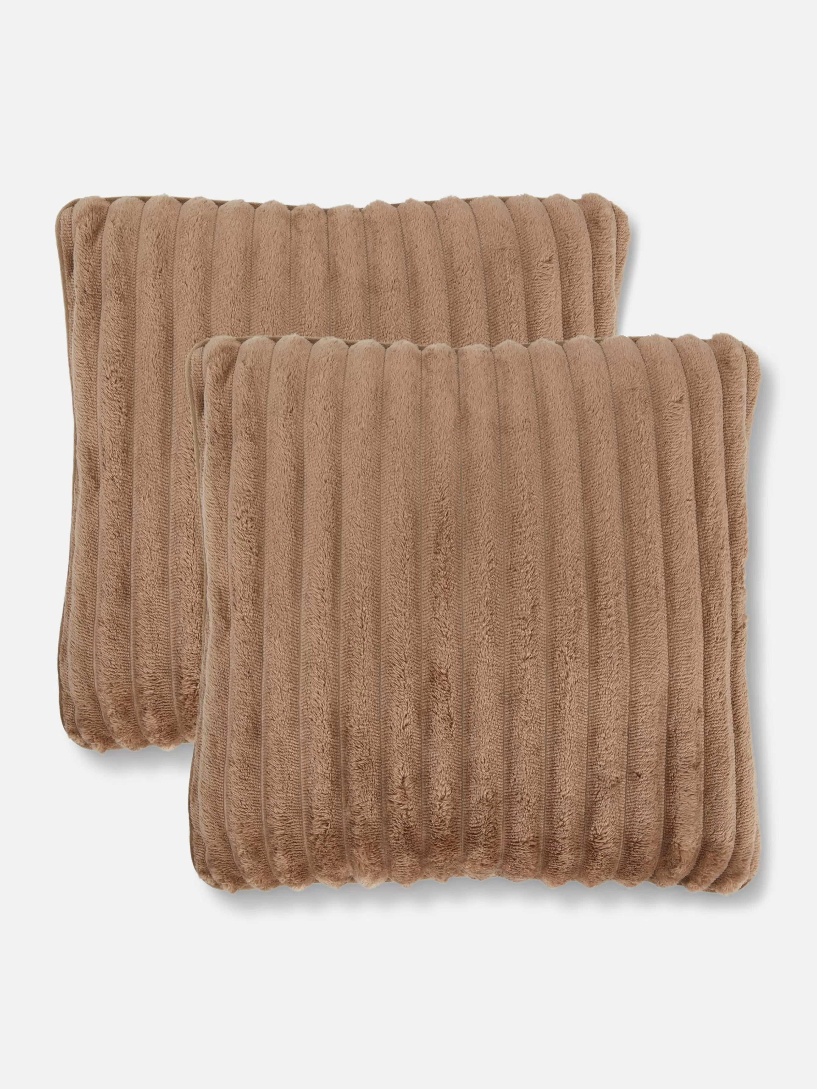 Shop Primark Lot De 2 Coussins Côtelés Confortables Naturel