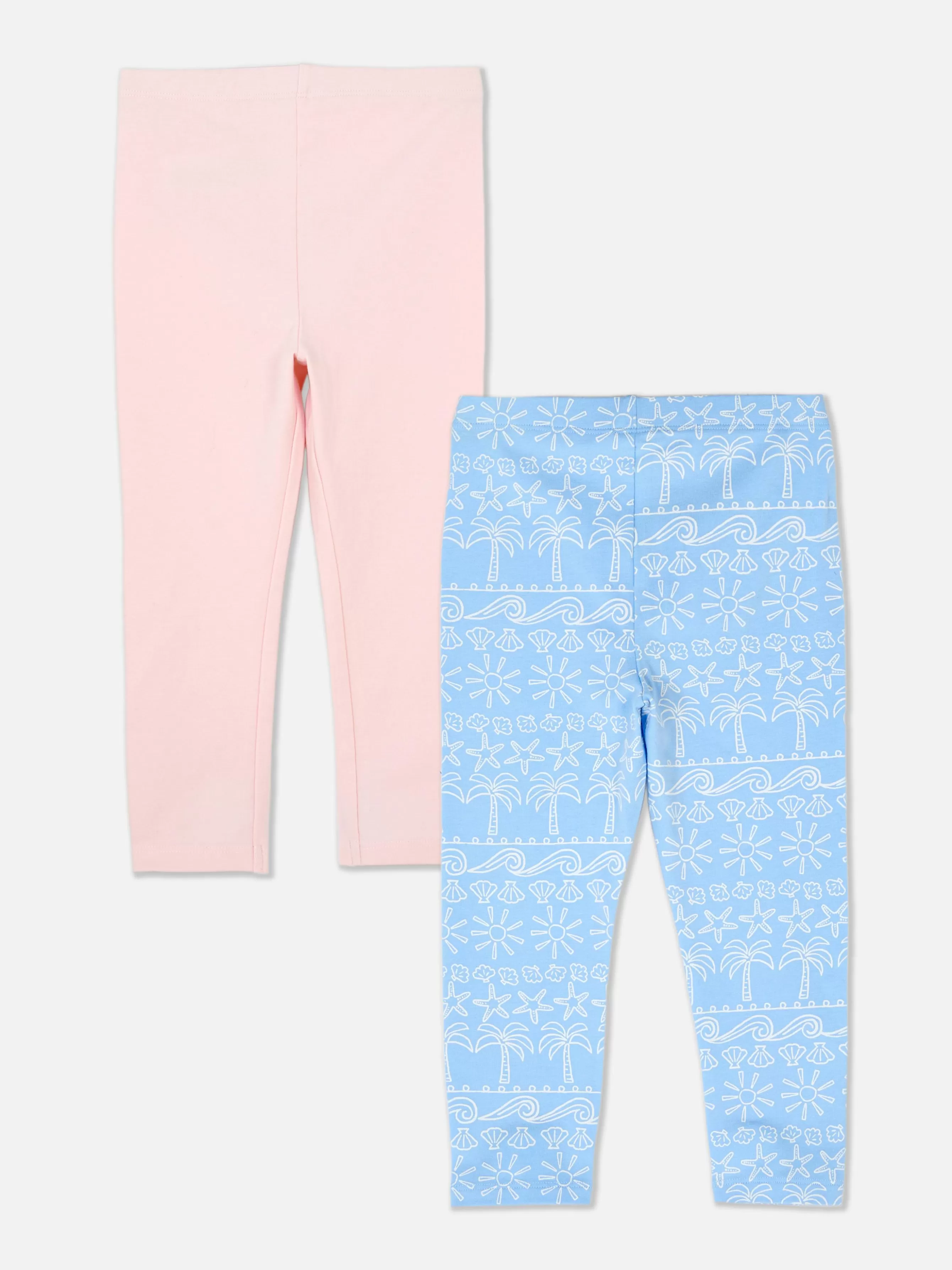 Cheap Primark Lot De 2 Leggings à Motifs Variés Bleu