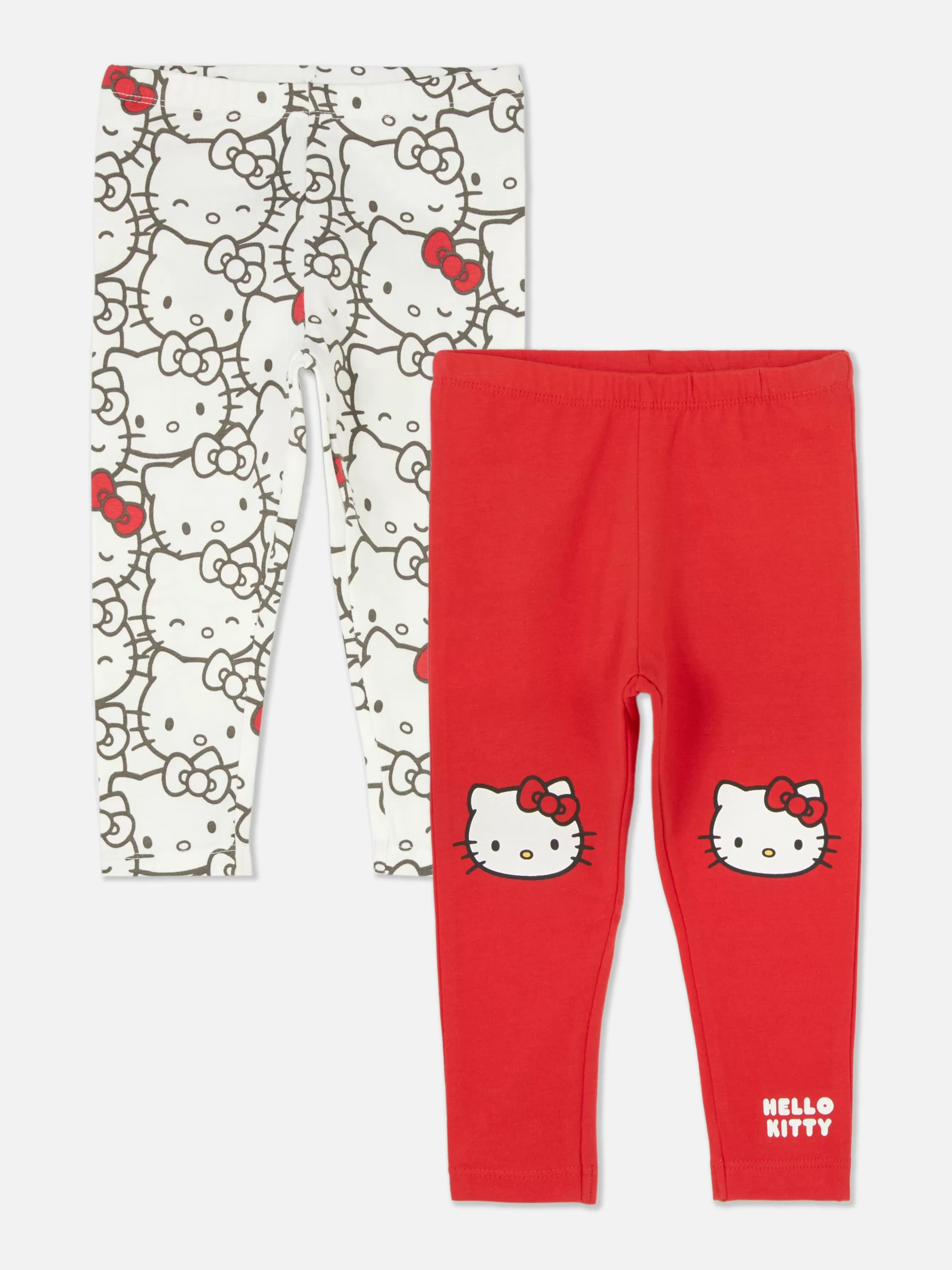 Sale Primark Lot De 2 Leggings Hello Kitty 50e Anniversaire Rouge