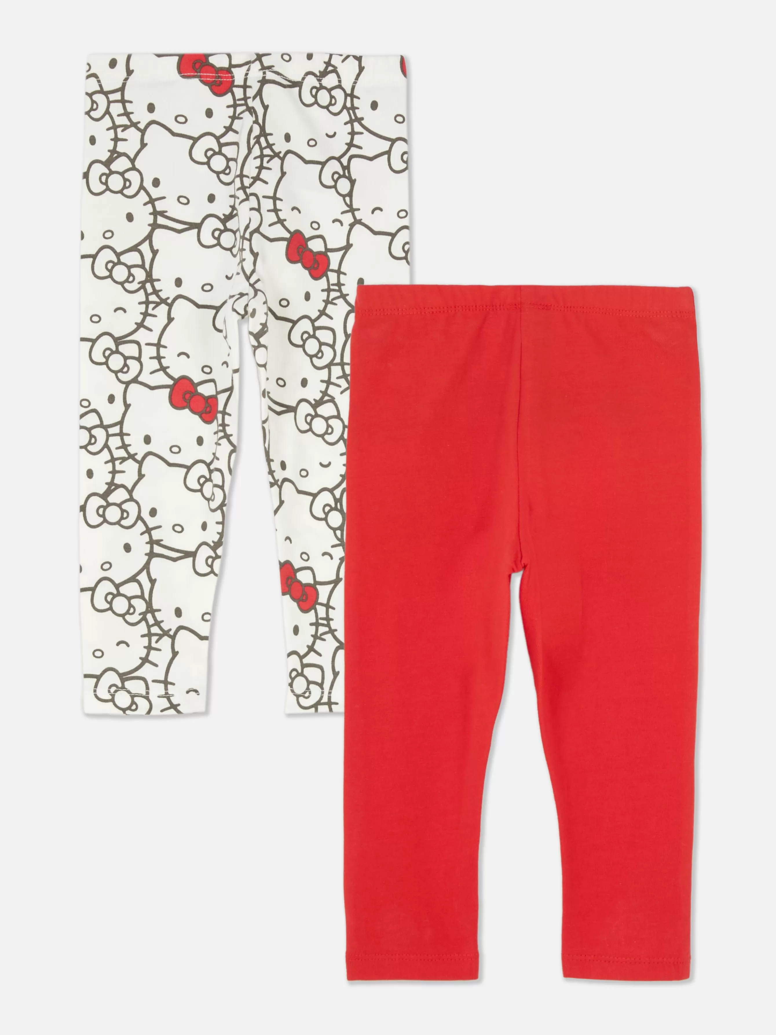 Sale Primark Lot De 2 Leggings Hello Kitty 50e Anniversaire Rouge