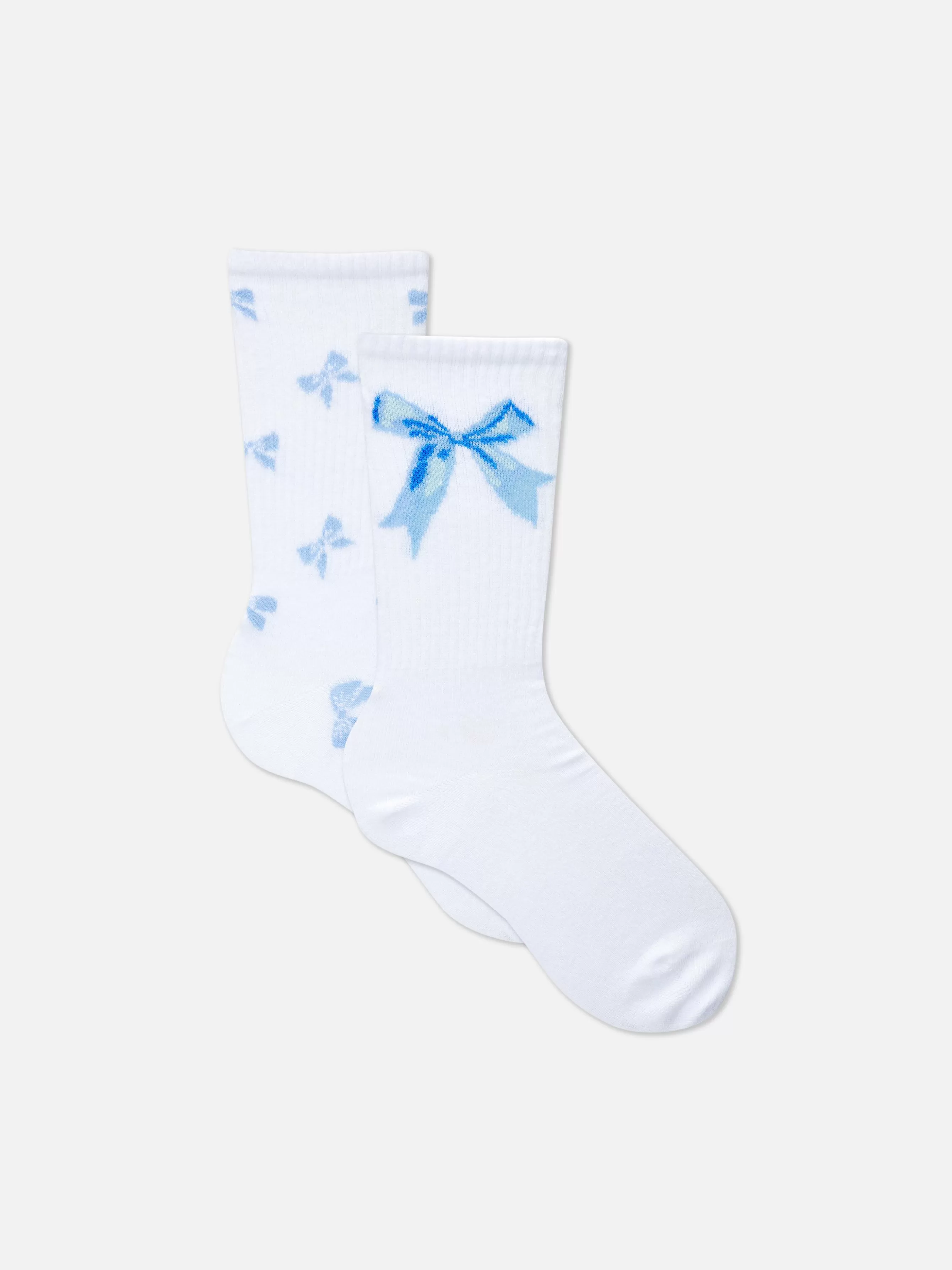 Cheap Primark Lot De 2 Paires De Chaussettes Coquettes à Nœud Bleu