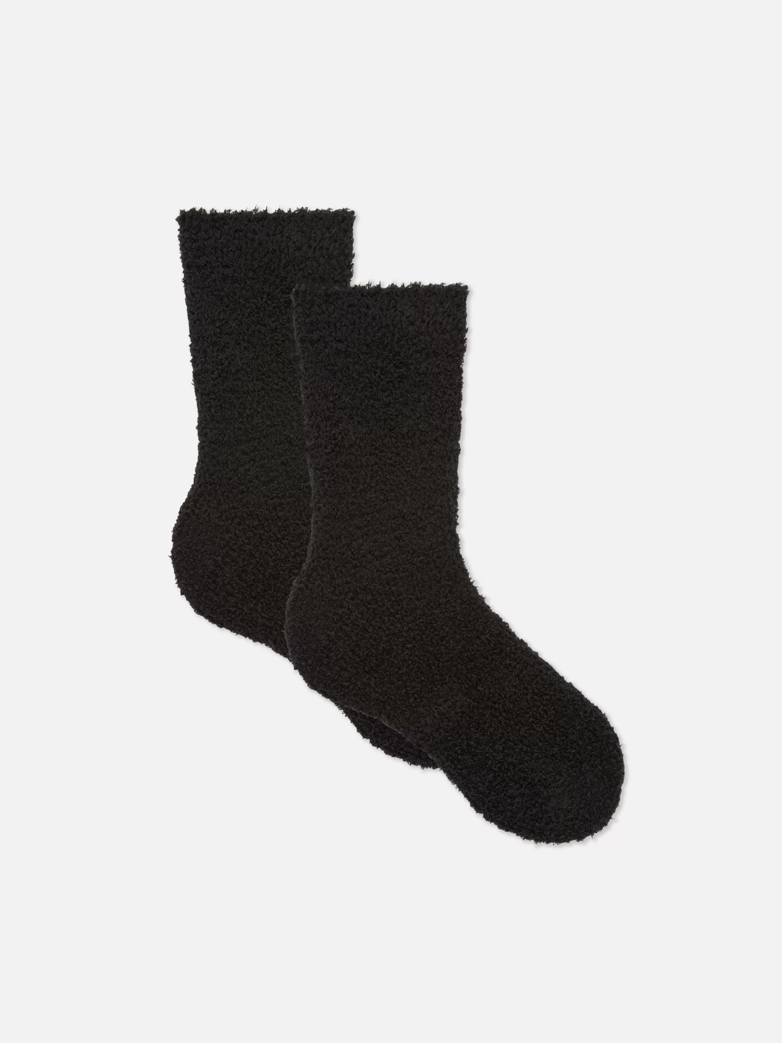 Discount Primark Lot De 2 Paires De Chaussettes En Bouclé Duveteux Noir