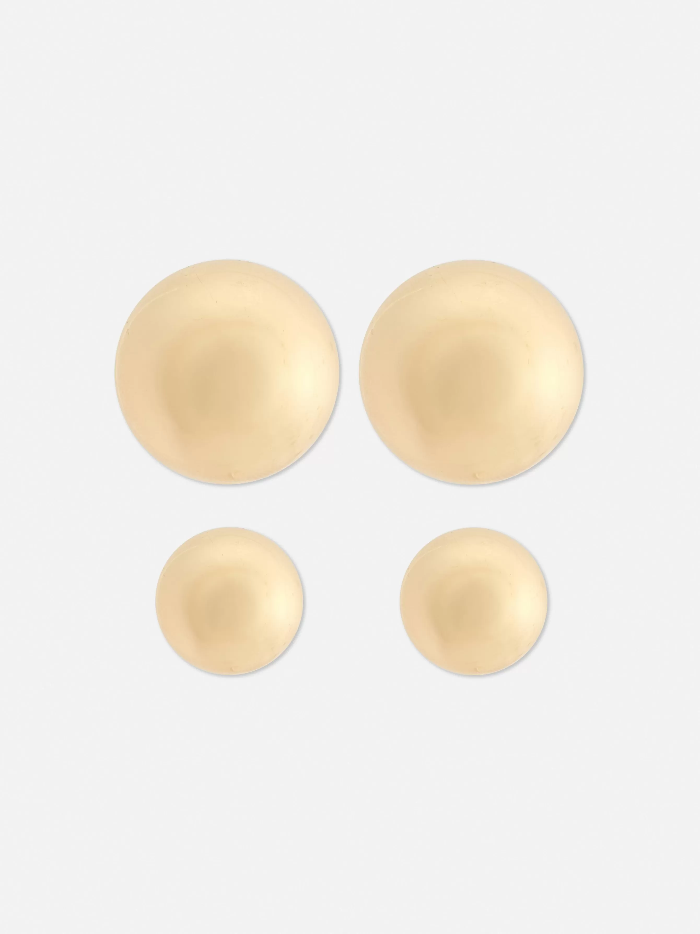 Sale Primark Lot De 2 Paires De Clous D'oreilles Orbes Jaune