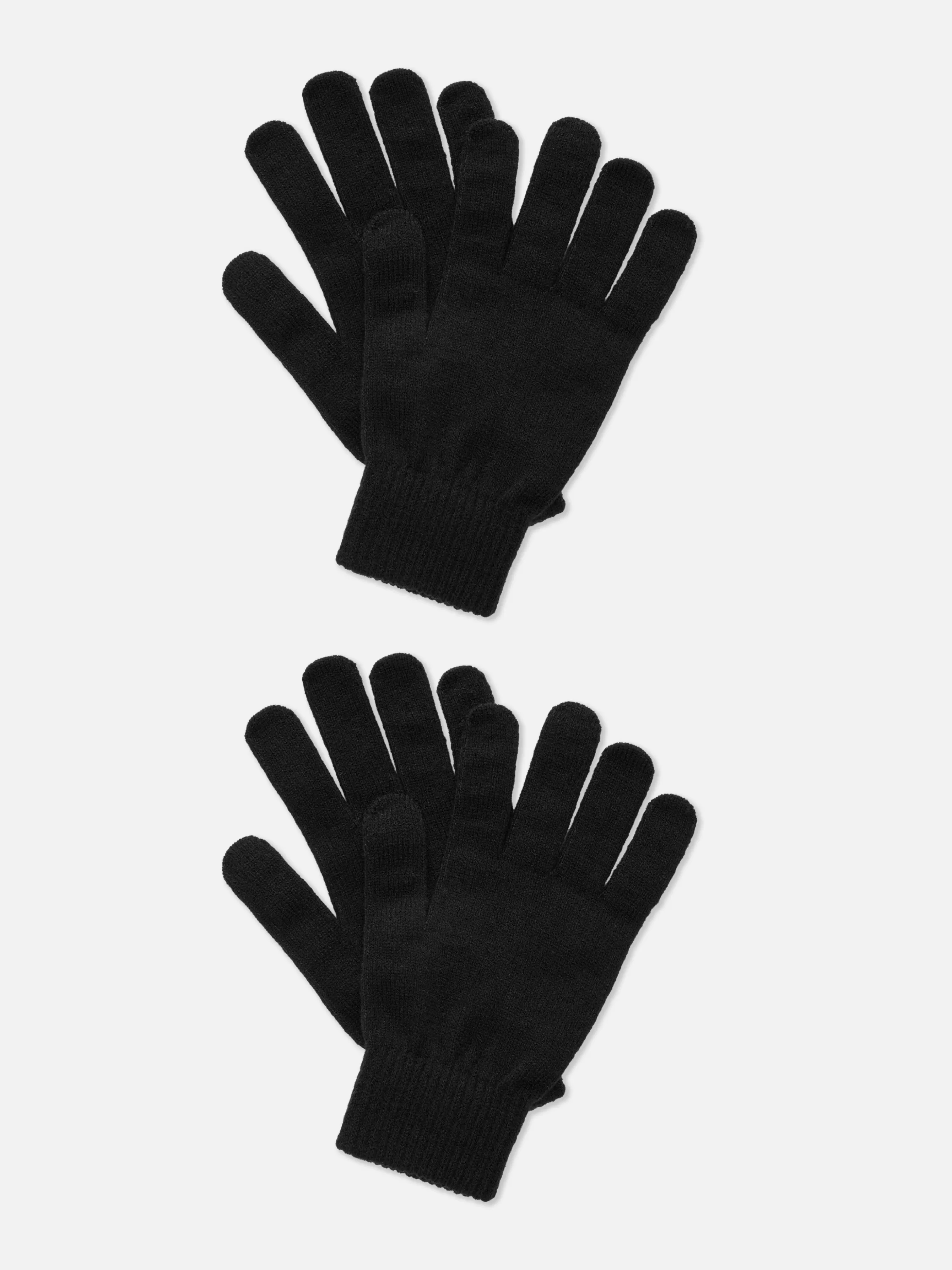 Online Primark Lot De 2 Paires De Gants Tricotés Noir