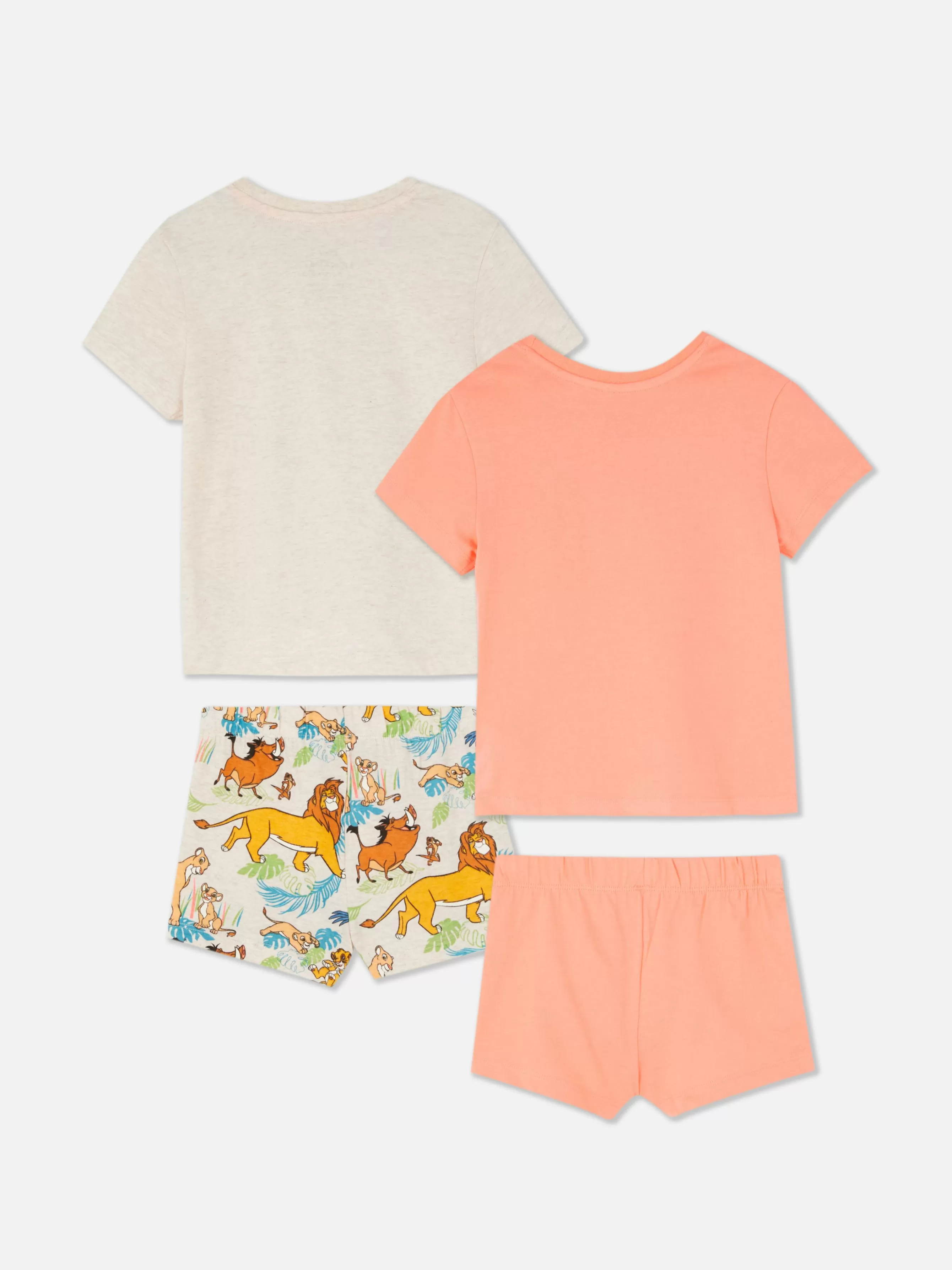 Sale Primark Lot De 2 Pyjamas à Manches Courtes Disney Le Roi Lion 30e Anniversaire Corail