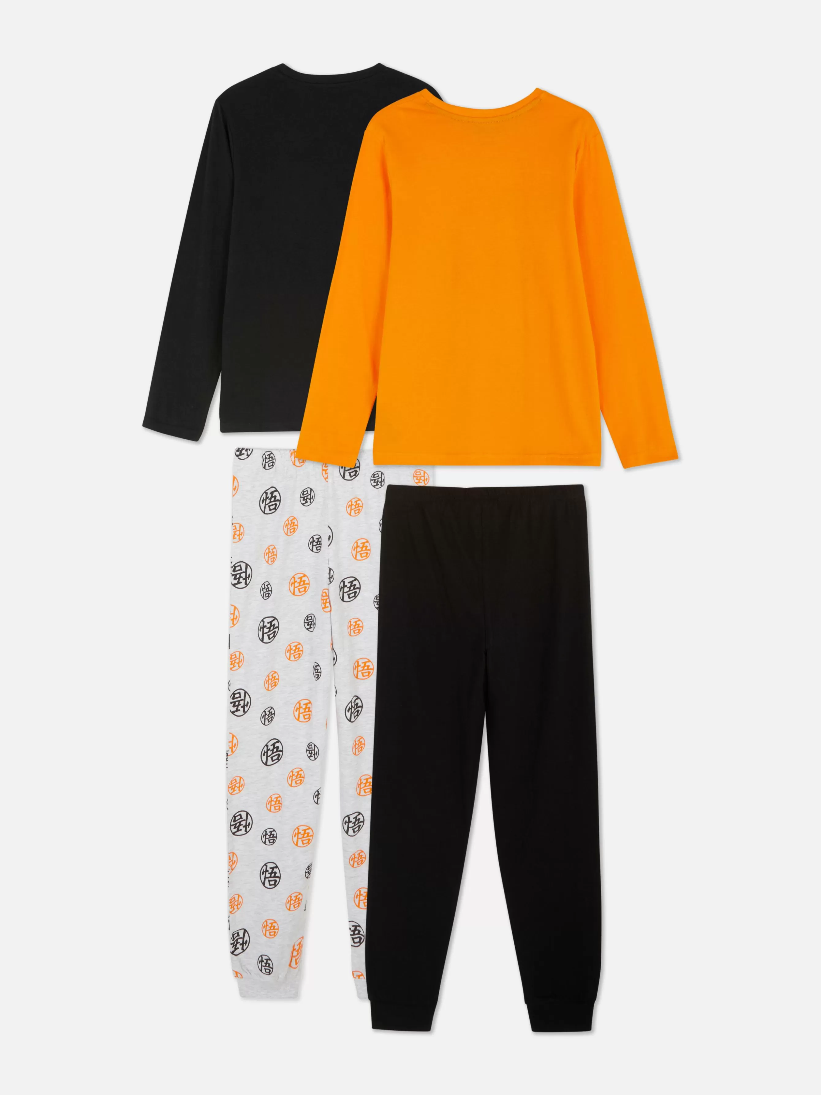 Shop Primark Lot De 2 Pyjamas à Manches Longues Dragon Ball Z Orange