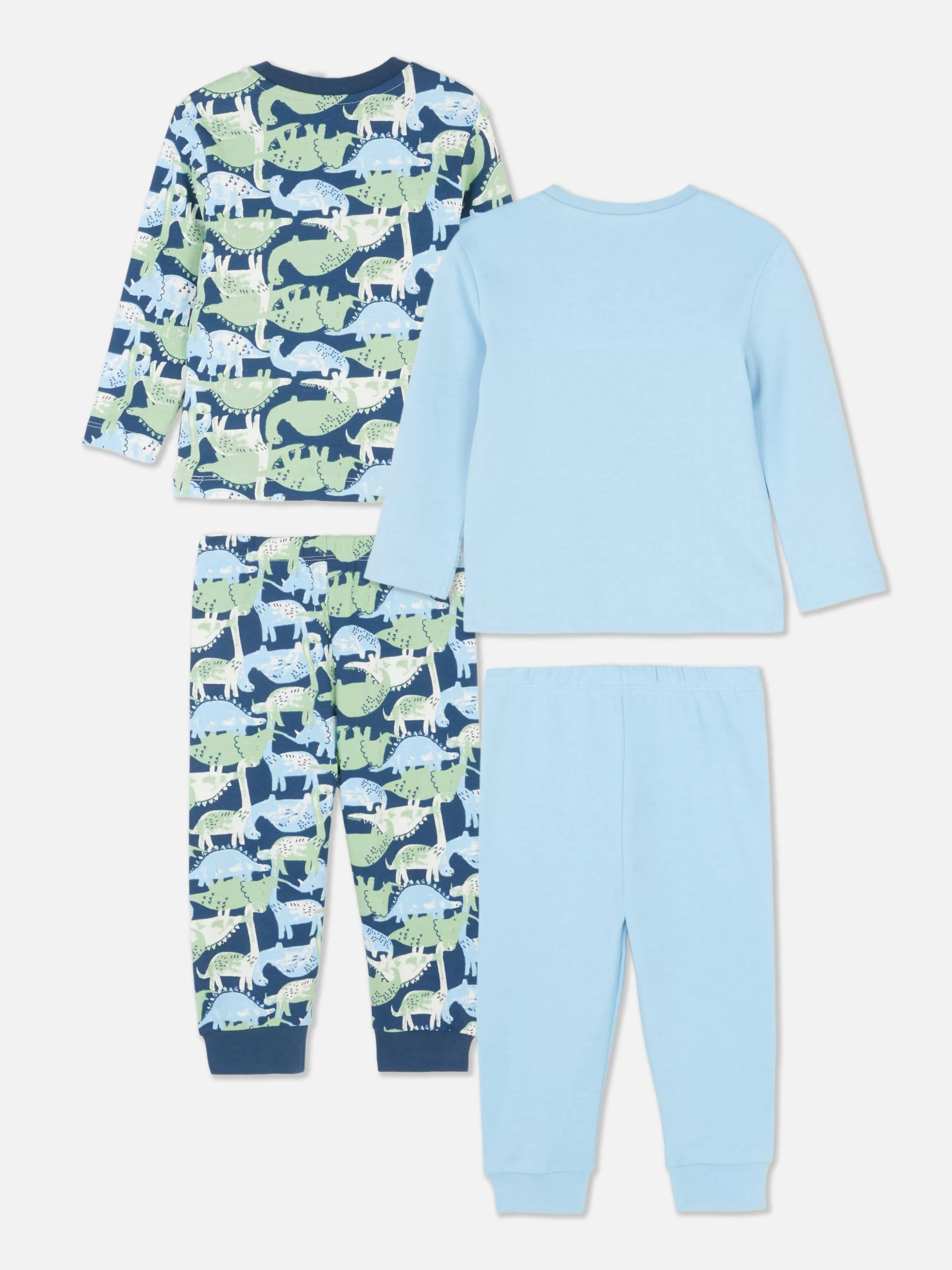 Best Primark Lot De 2 Pyjamas à Manches Longues Et Motifs Variés Bleu