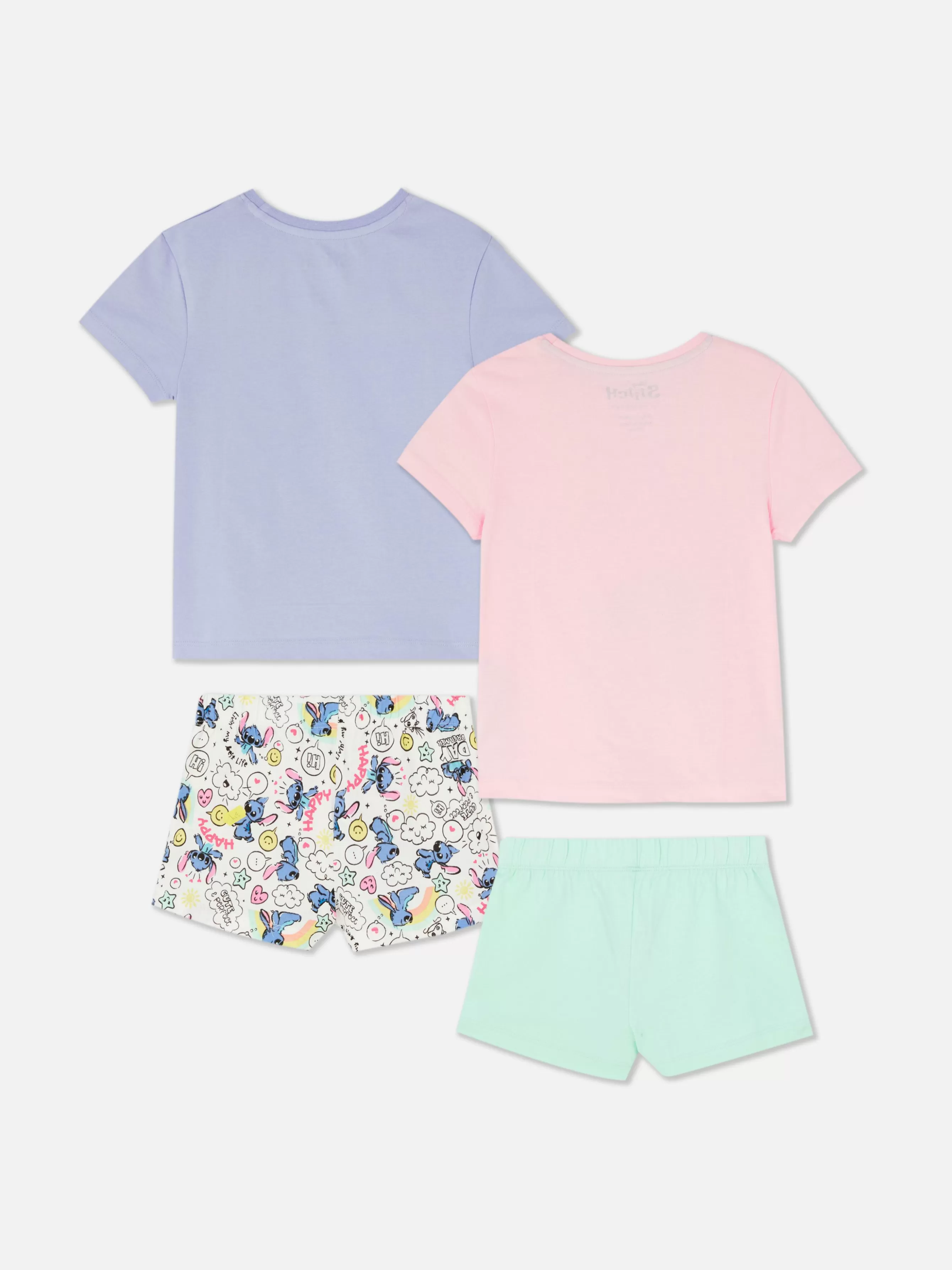 Cheap Primark Lot De 2 Pyjamas Short Disney Lilo & Stitch Multicolore