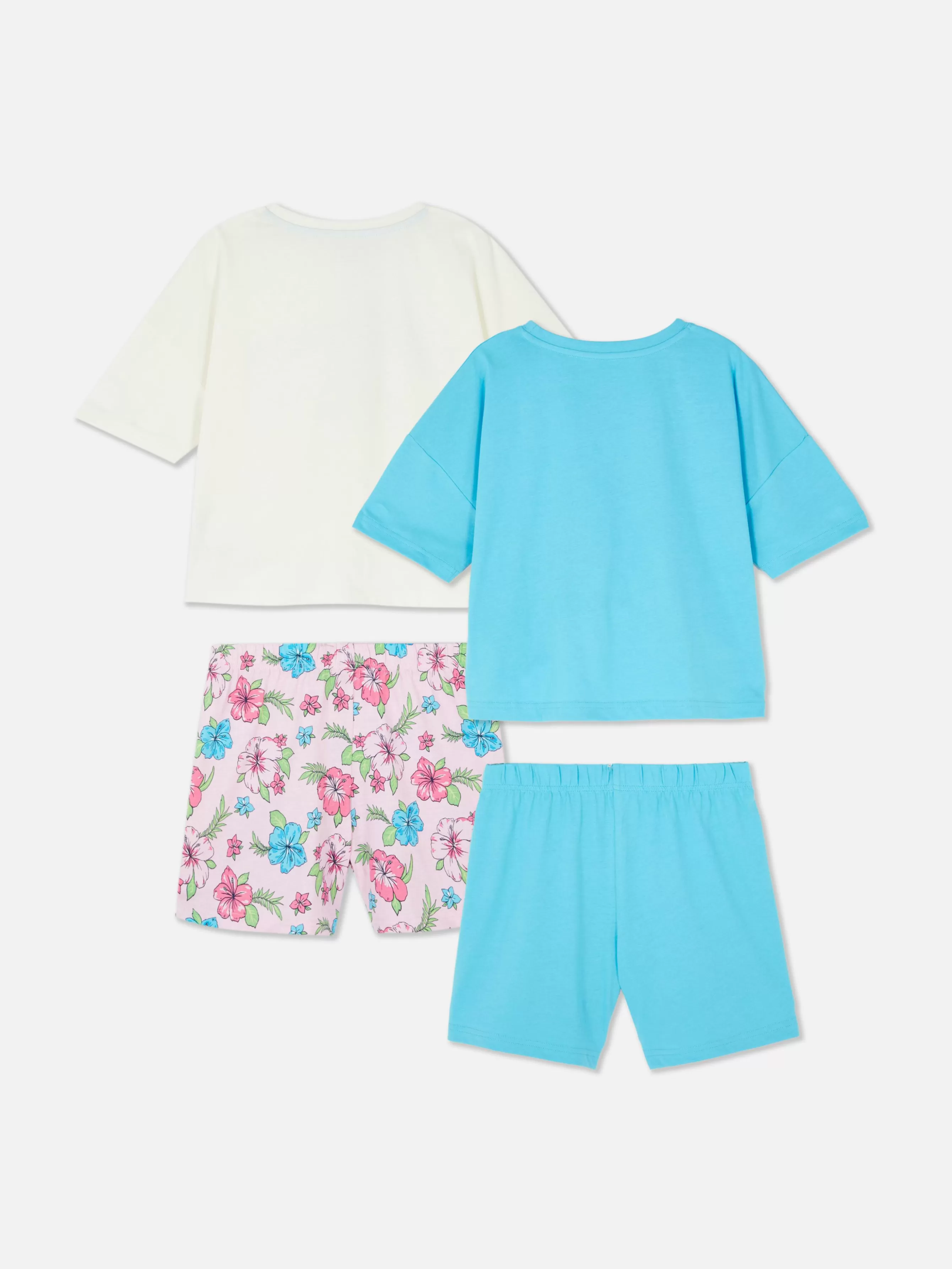 Cheap Primark Lot De 2 Pyjamas Short Graphiques Blanc