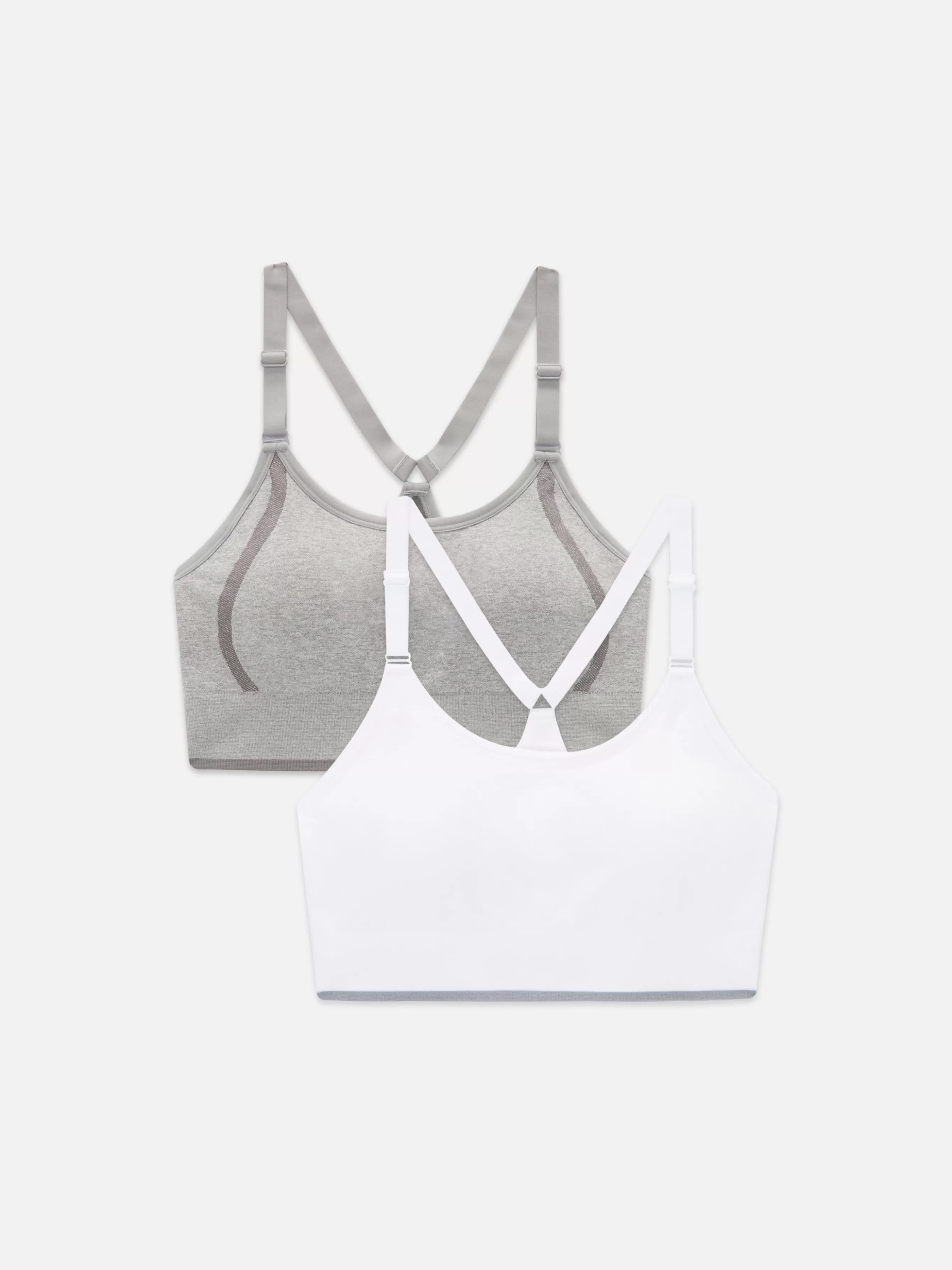 Shop Primark Lot De 2 Soutiens-gorge De Sport Dos Nageur Blanc
