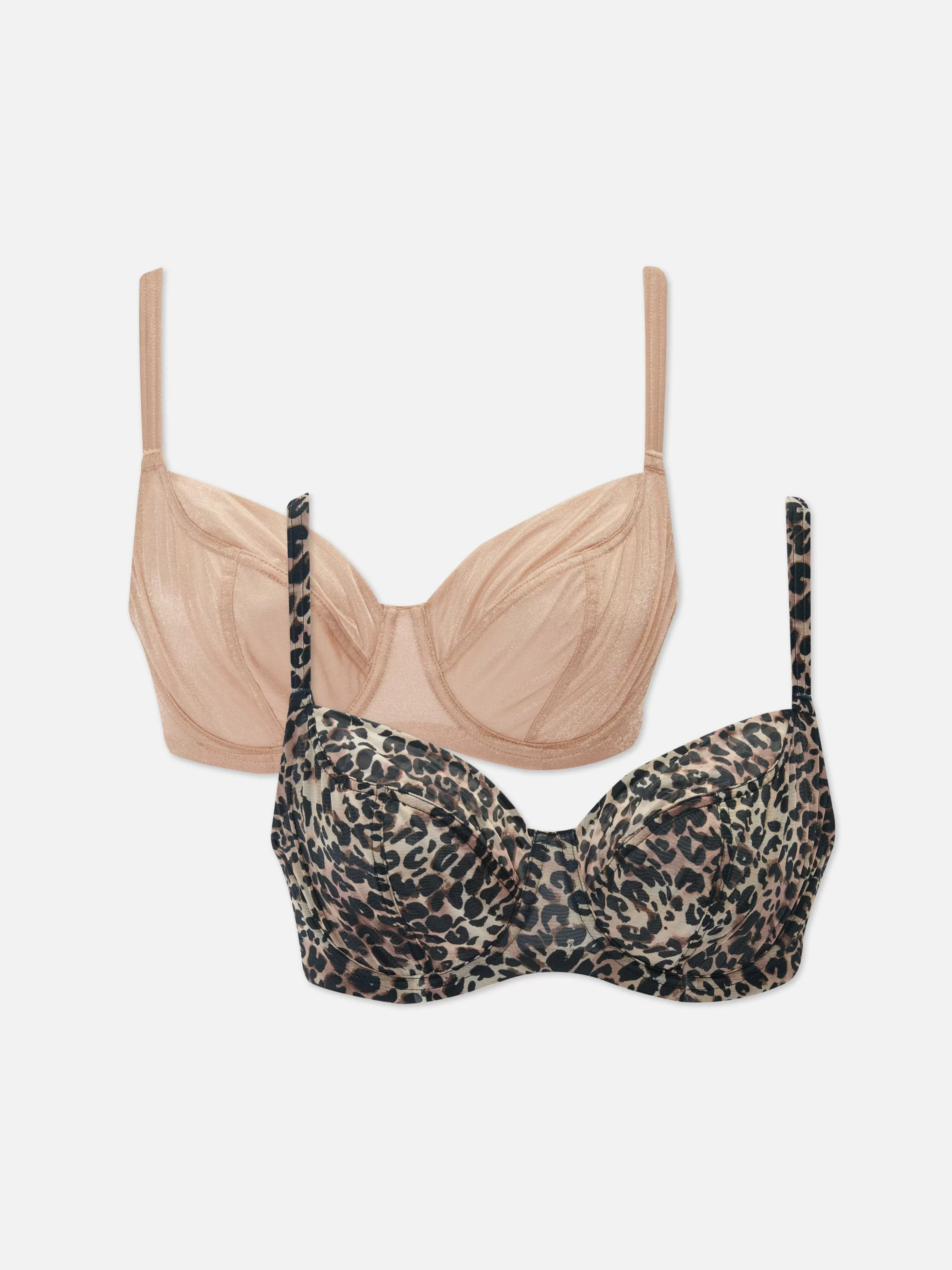 Outlet Primark Lot De 2 Soutiens-gorge Non Rembourrés, Bonnets D à G Fauve