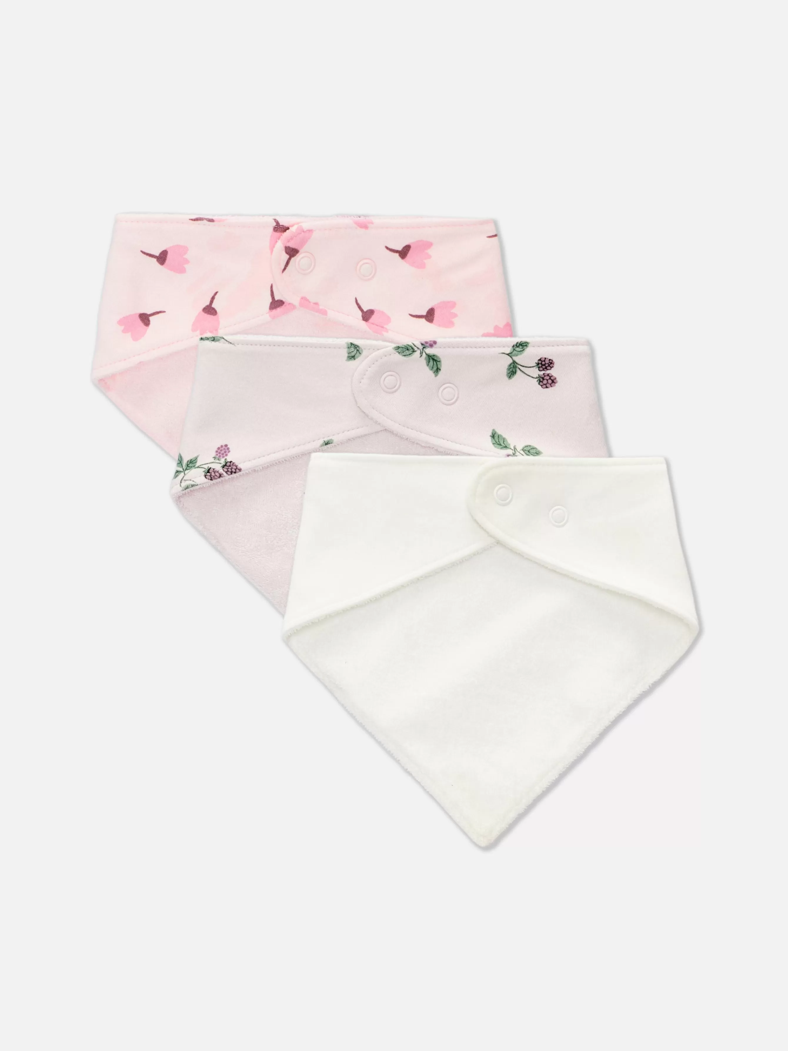 Cheap Primark Lot De 3 Bavoirs Façon Bandana à Motif Fruits Rouges Rose