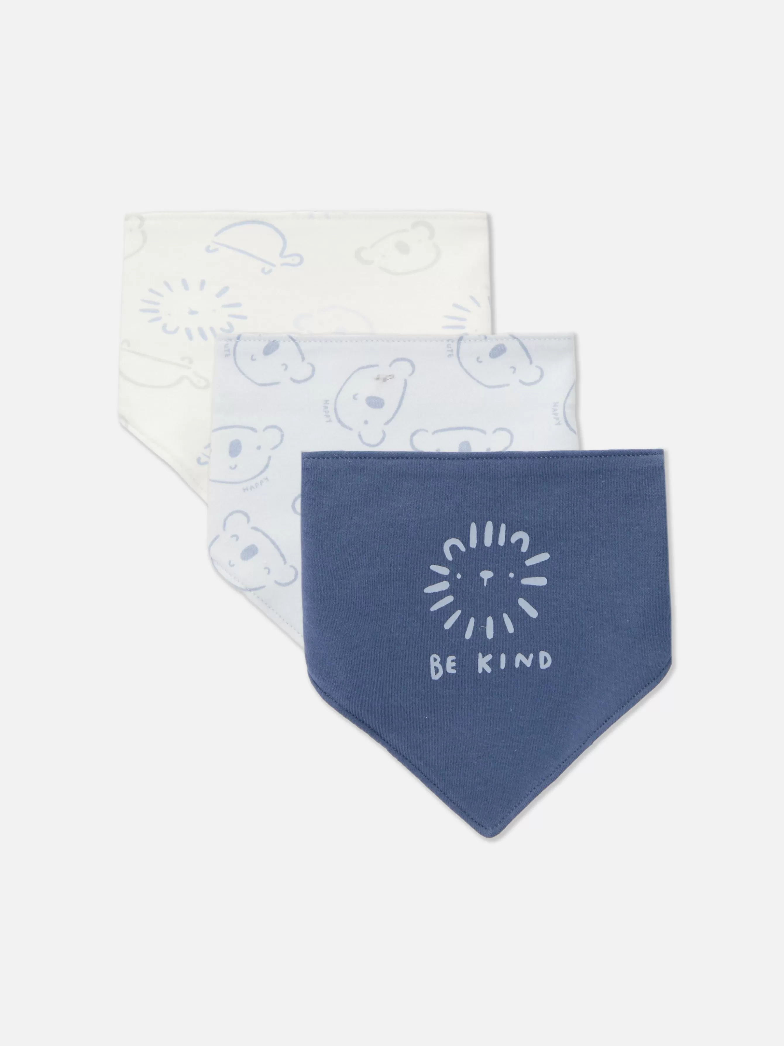 Hot Primark Lot De 3 Bavoirs Style Bandana à Motif Animal Bleu