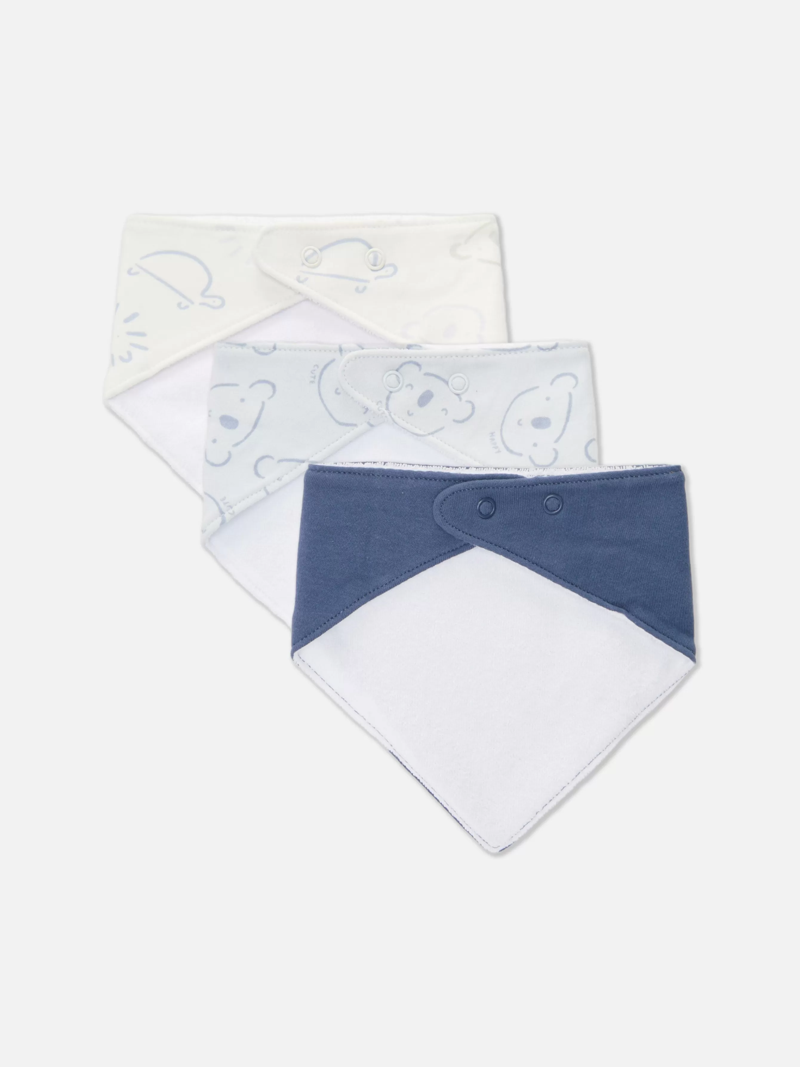 Hot Primark Lot De 3 Bavoirs Style Bandana à Motif Animal Bleu