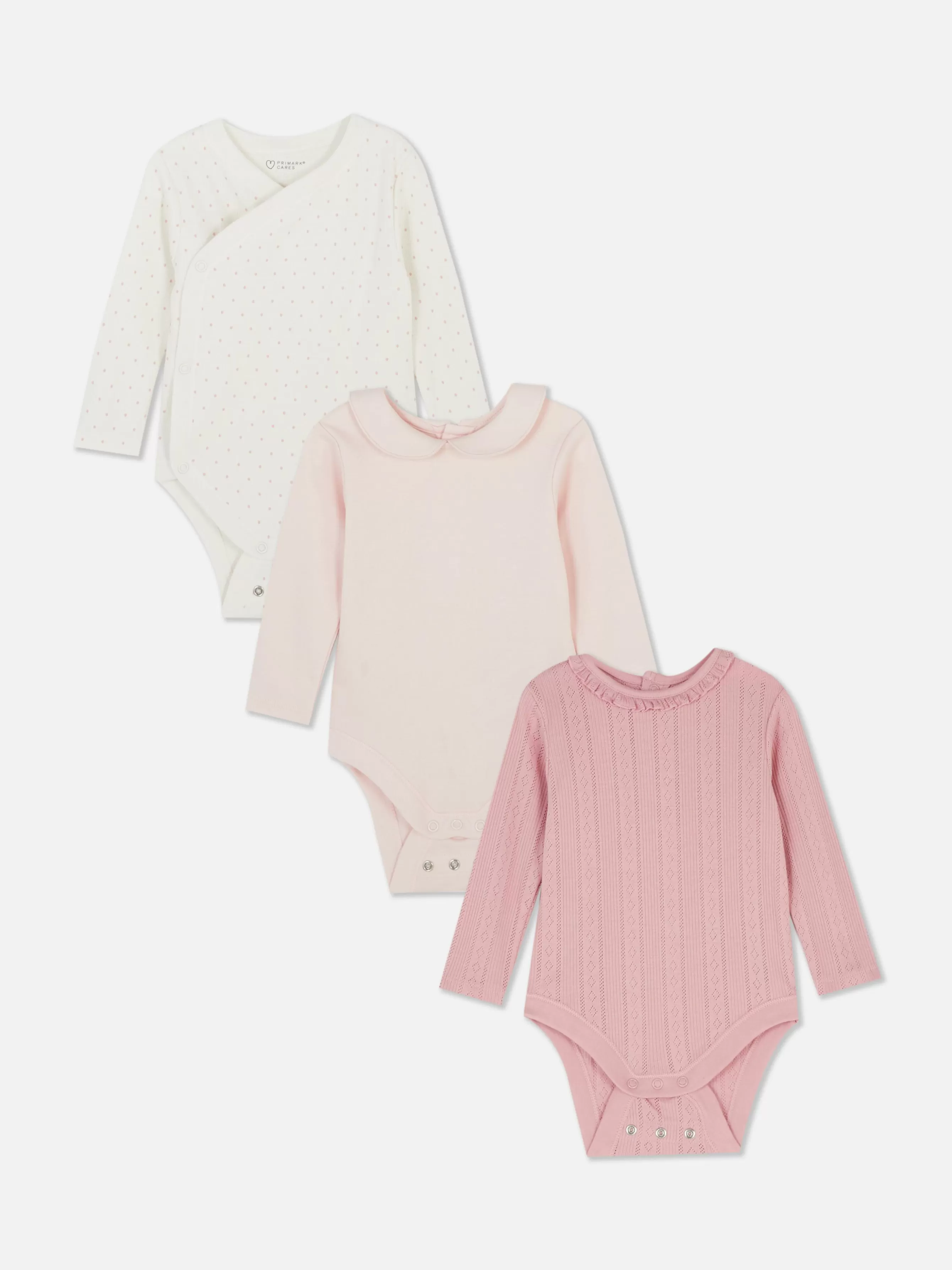 Discount Primark Lot De 3 Bodys à Motifs Variés Rose