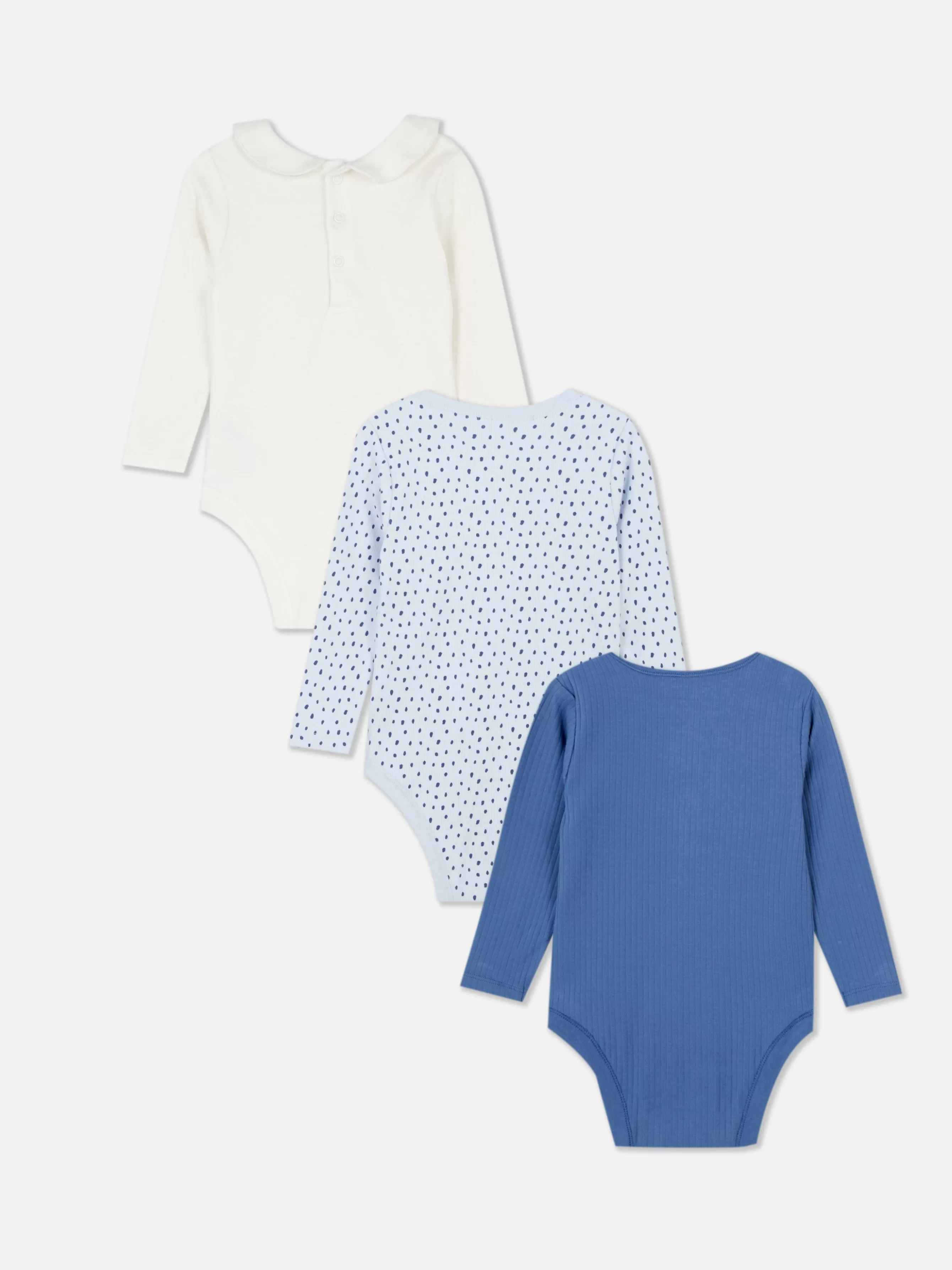 Flash Sale Primark Lot De 3 Bodys à Motifs Variés Bleu