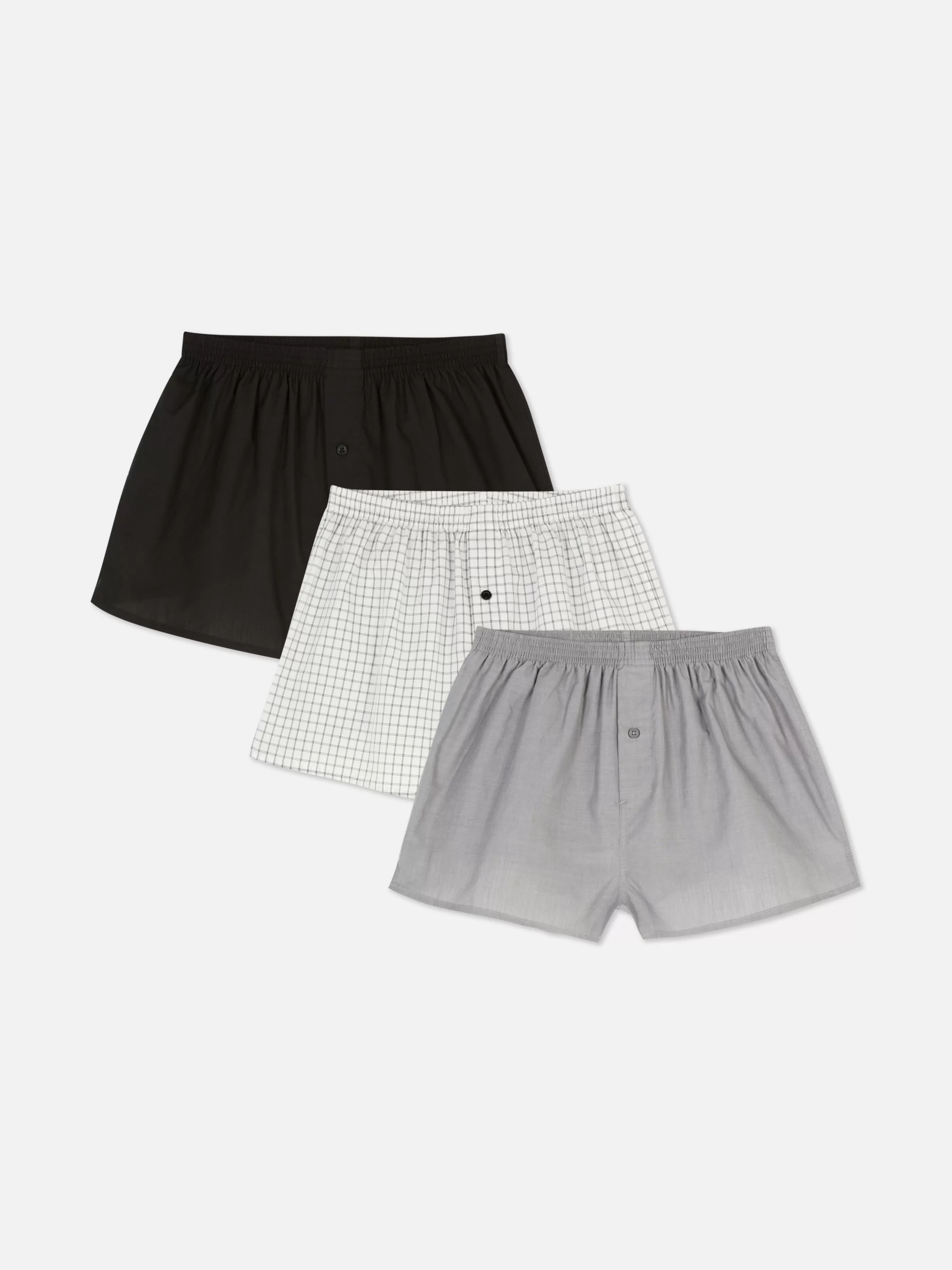 Flash Sale Primark Lot De 3 Boxers à Carreaux Essential Noir