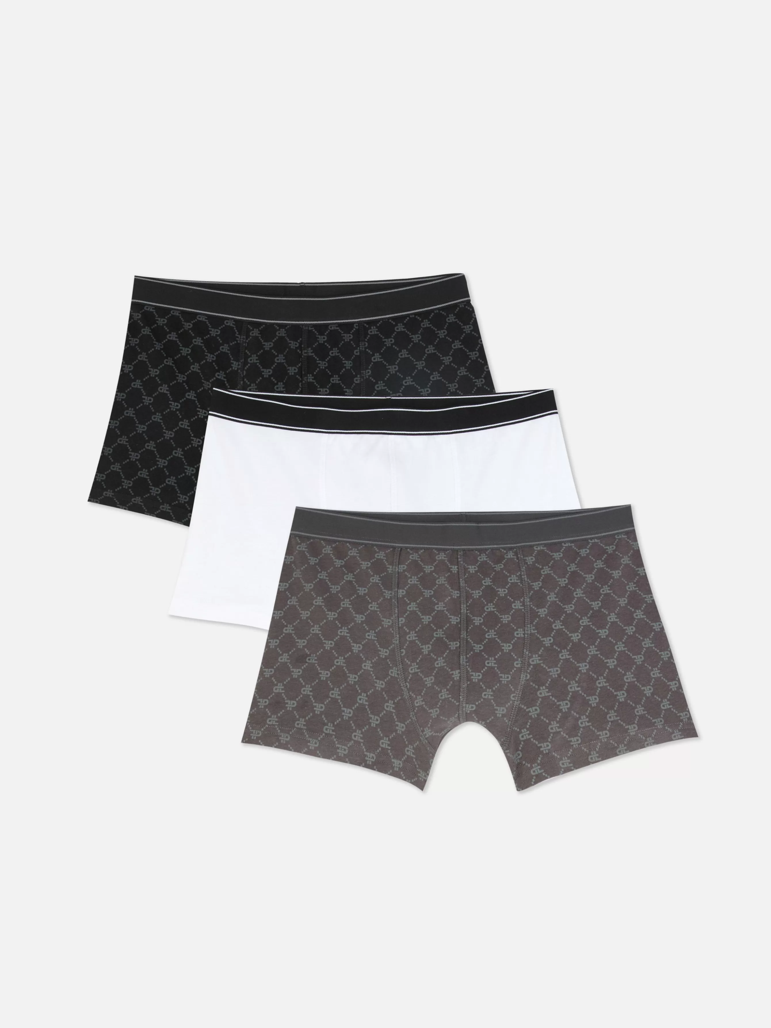 Online Primark Lot De 3 Boxers à Imprimé Monogramme Noir