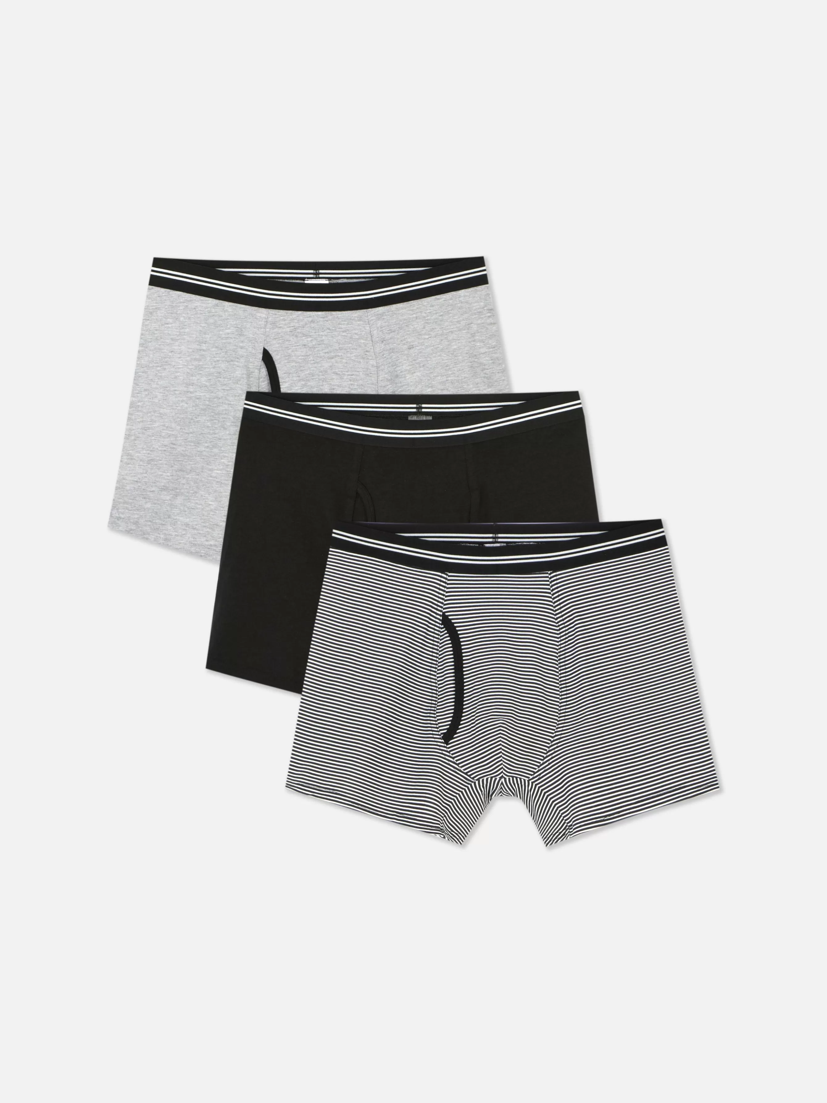 Cheap Primark Lot De 3 Boxers à Taille Rayée Noir